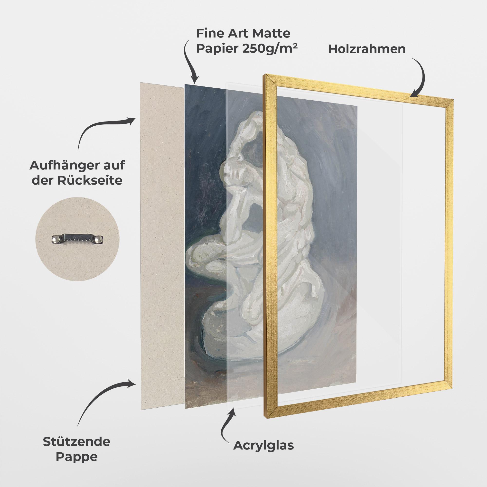 Gerahmte Poster Geknielde Spierman mockup 1