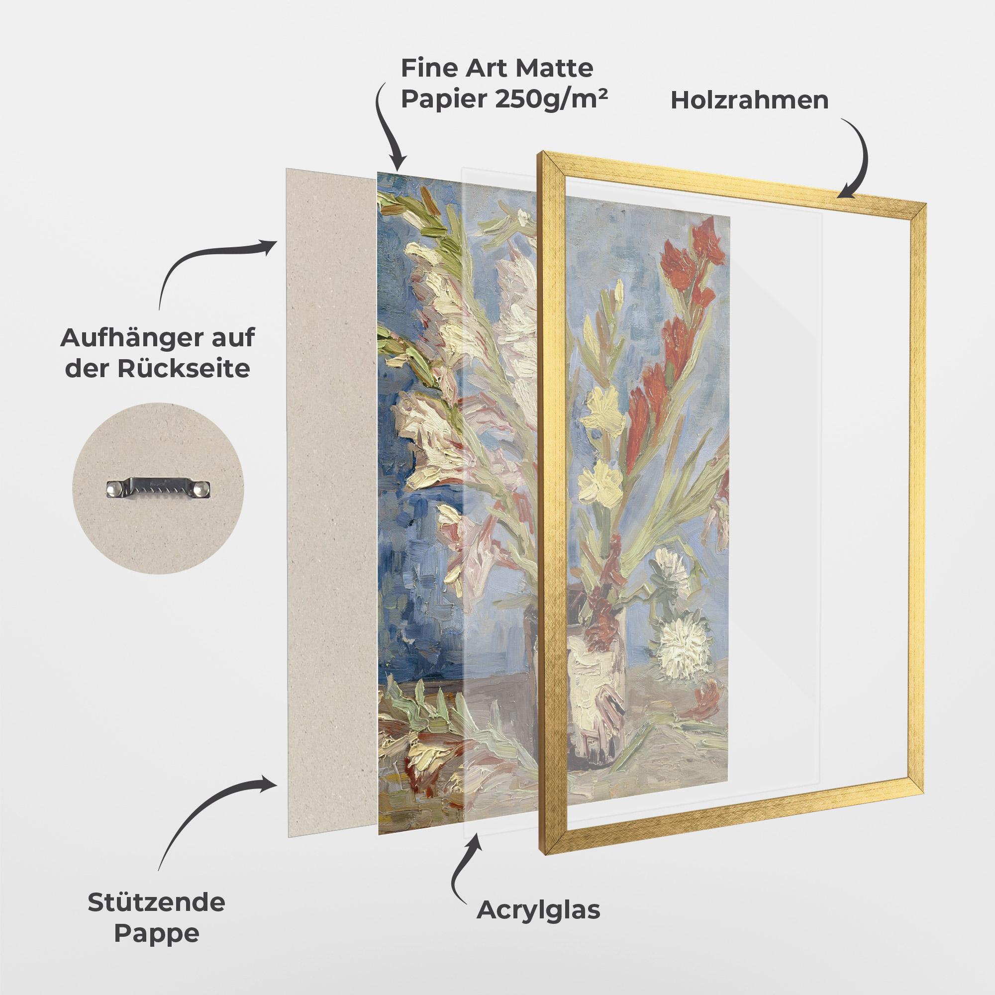 Gerahmte Poster Tuingladiolen mockup 1