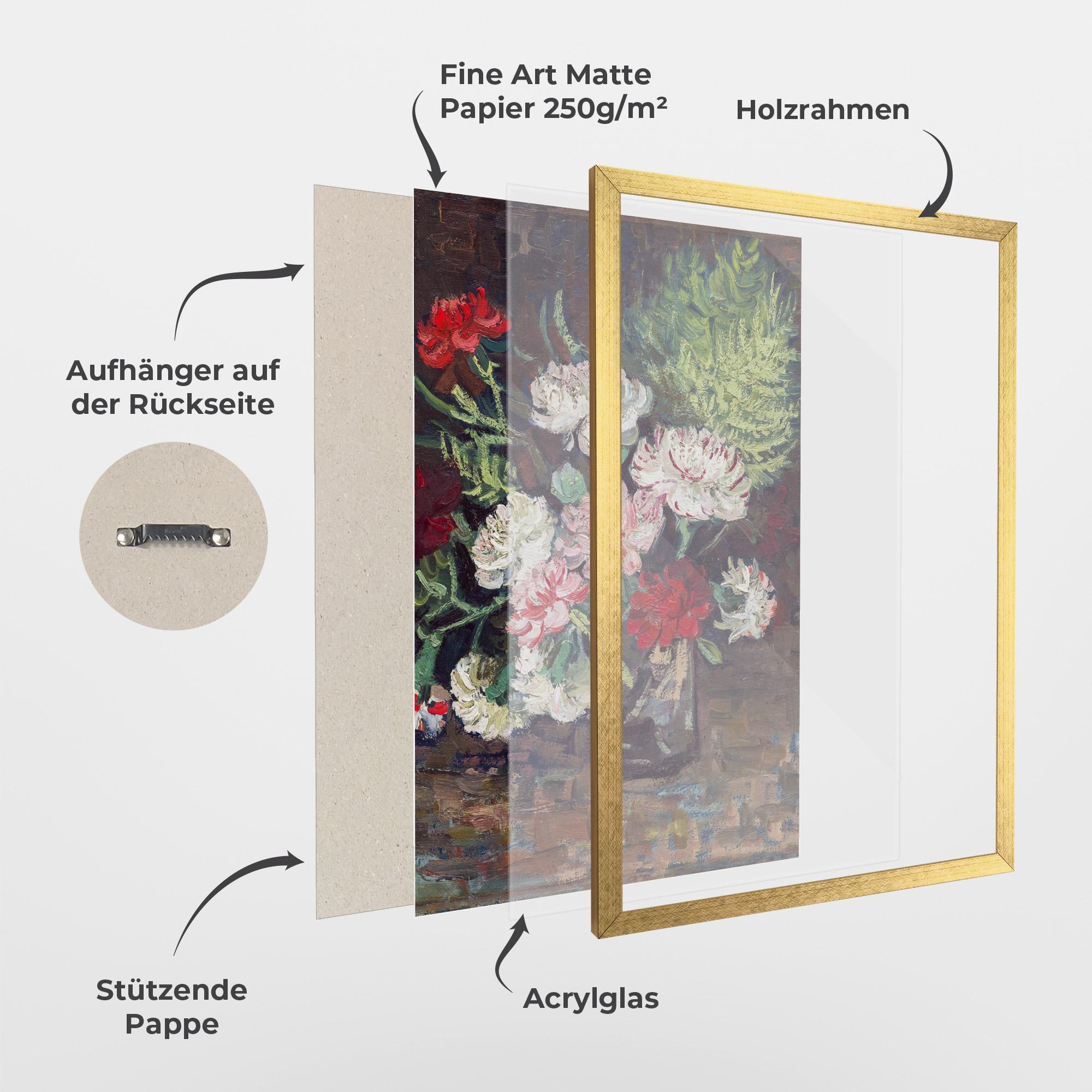 Gerahmte Poster Vase With Carnations mockup 1