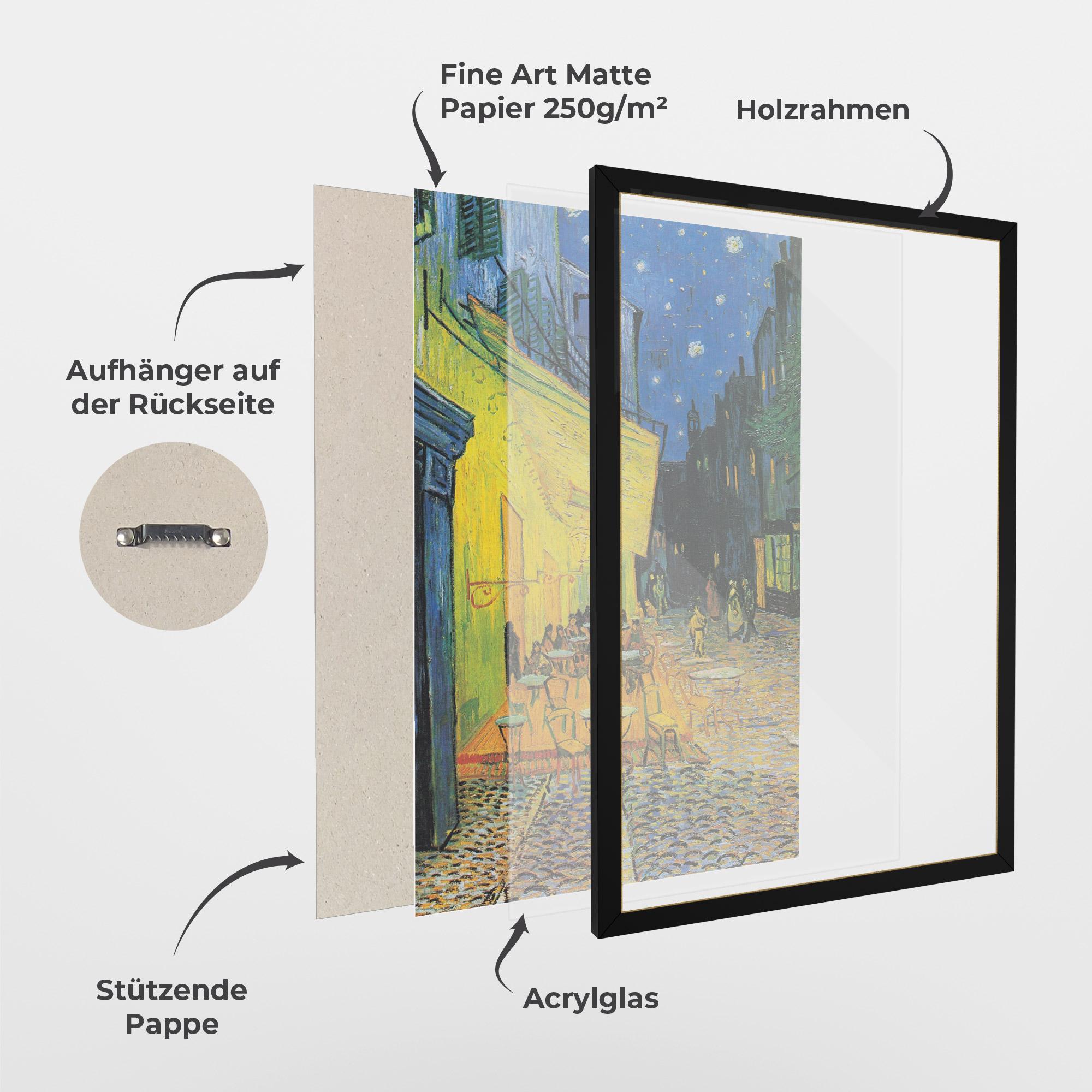 Gerahmte Poster Cafe Terrace At Night mockup 1