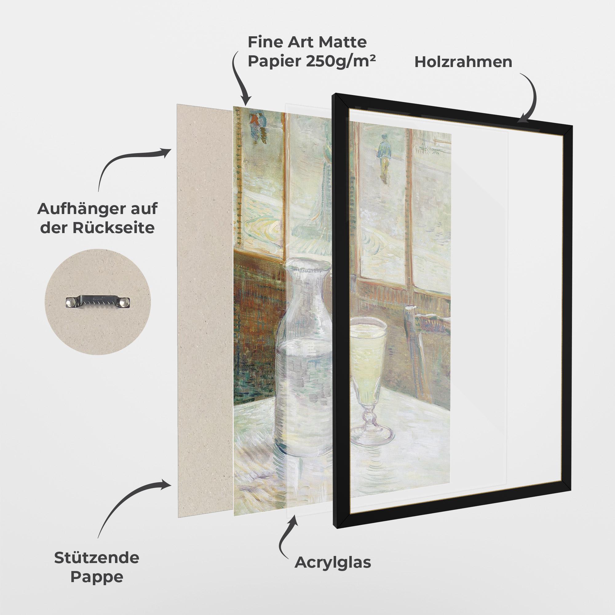 Gerahmte Poster Cafetafel Met Absint mockup 1