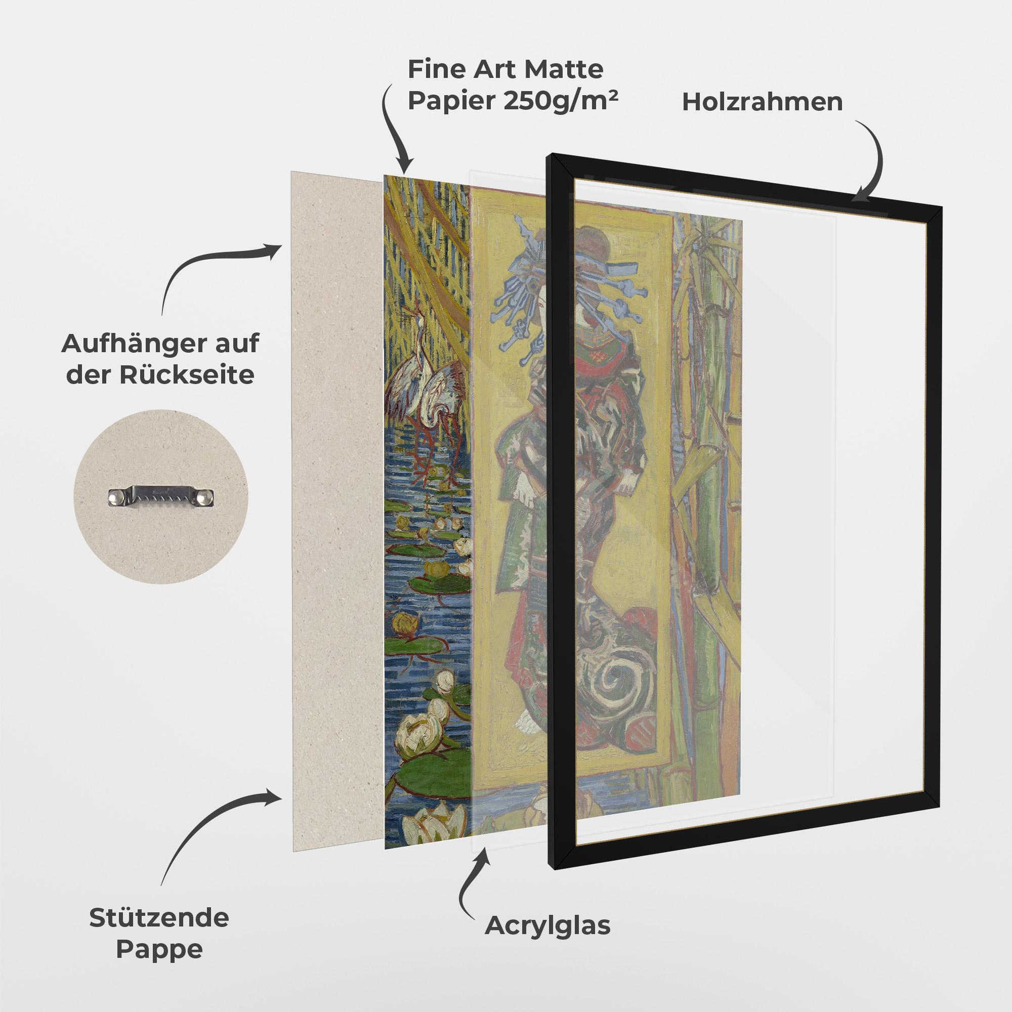 Gerahmte Poster Courtisane mockup 1