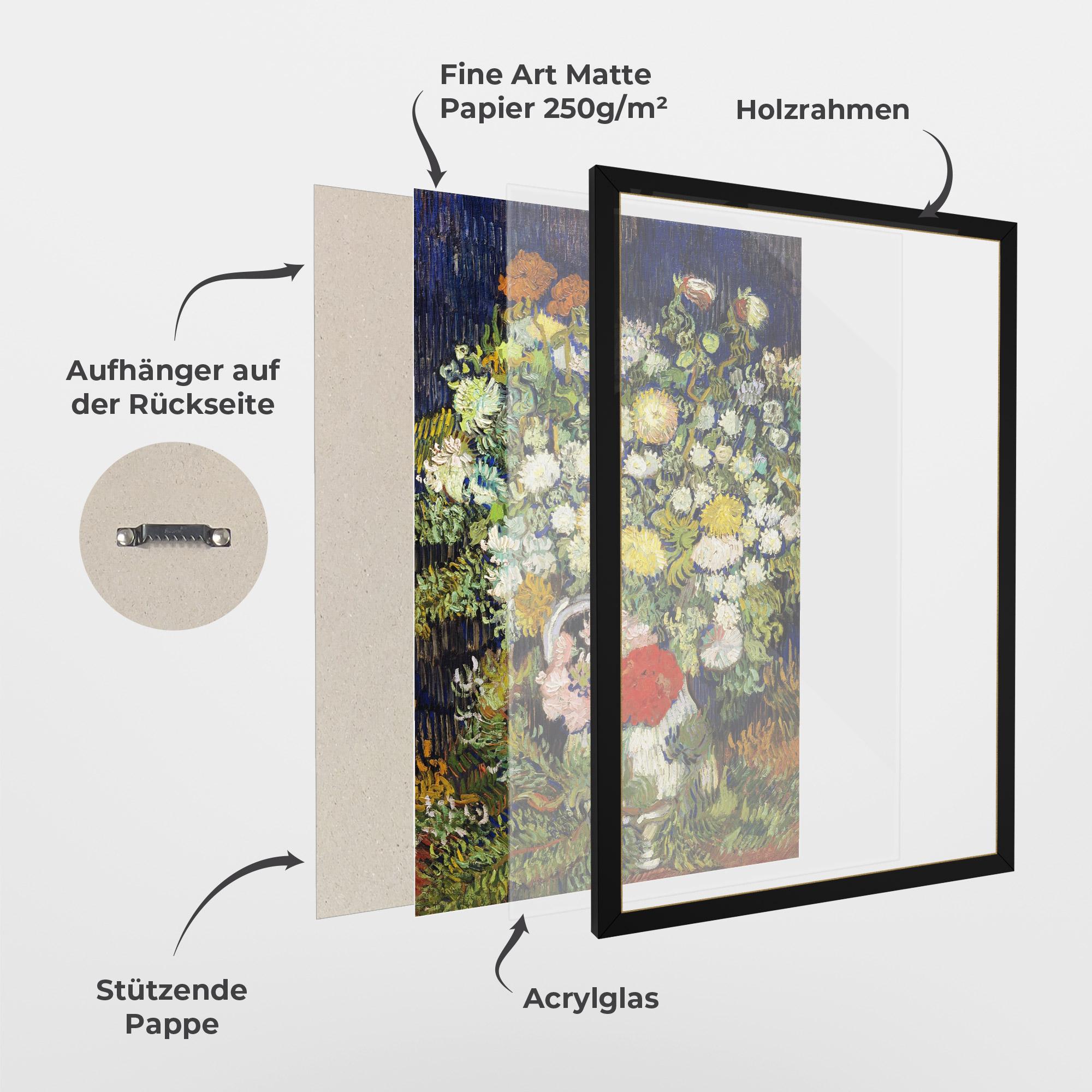 Gerahmte Poster Flowers Van Gogh mockup 1