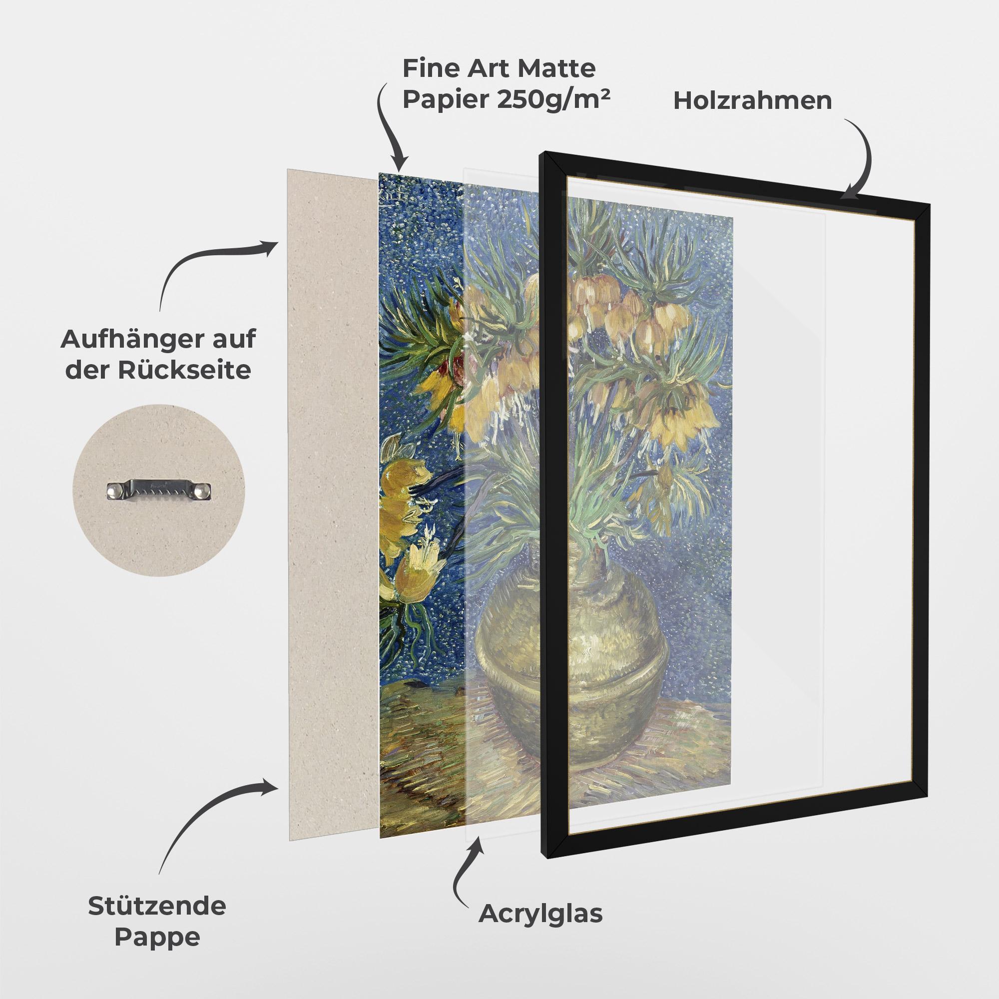 Gerahmte Poster Imperial Fritillaries Art mockup 1