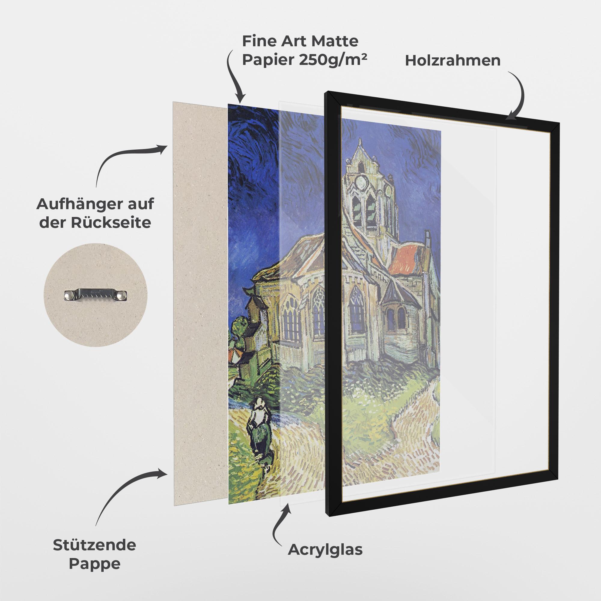 Gerahmte Poster The Church At Auvers mockup 1