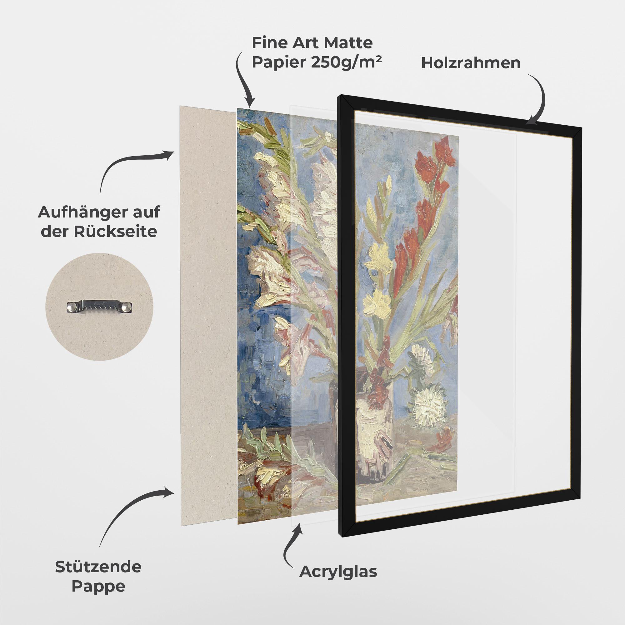 Gerahmte Poster Tuingladiolen mockup 1