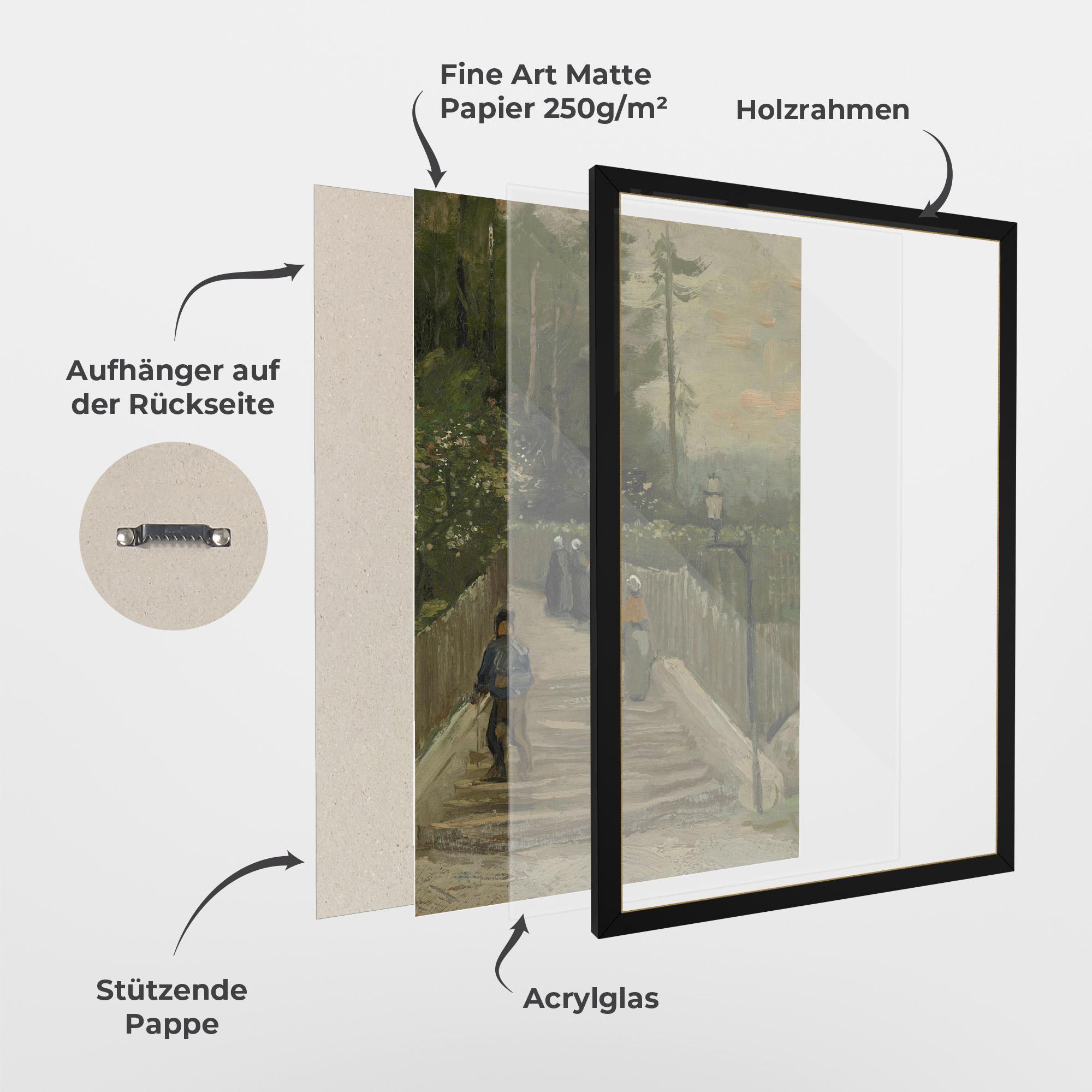 Gerahmte Poster Weg Te Montmartre mockup 1