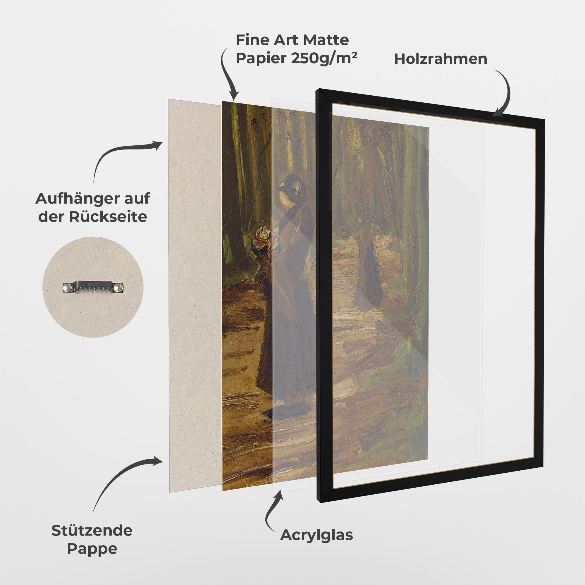 Gerahmte Poster Women In Wood mockup 1