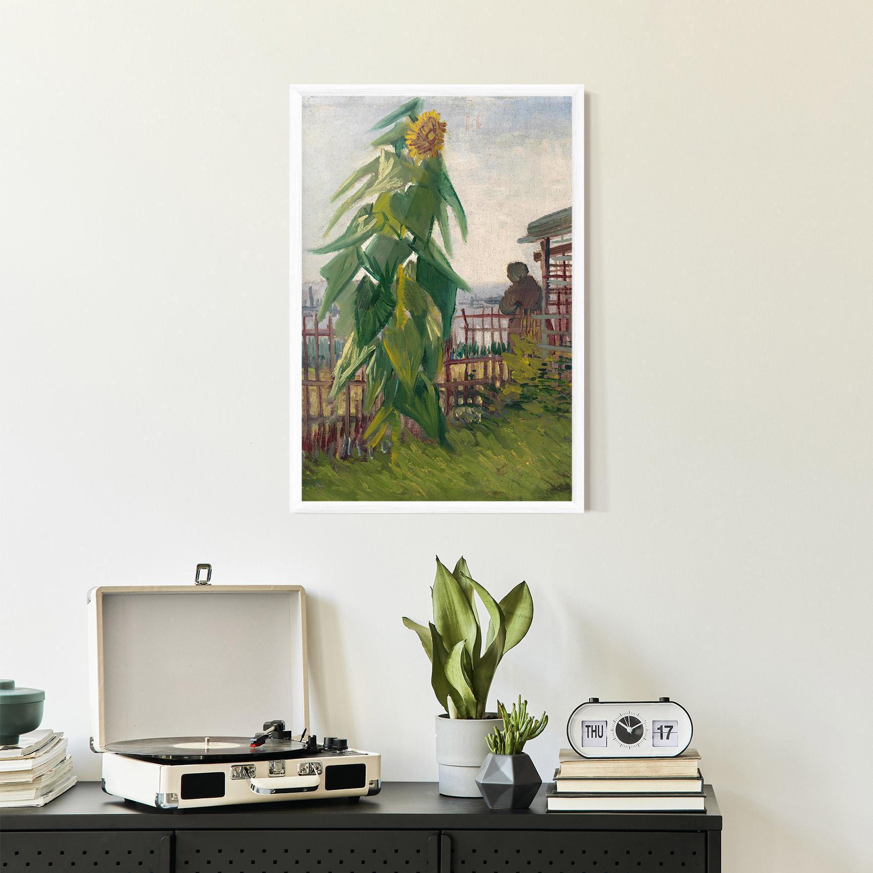 Gerahmte Poster Allotment With Sunflower mockup 2