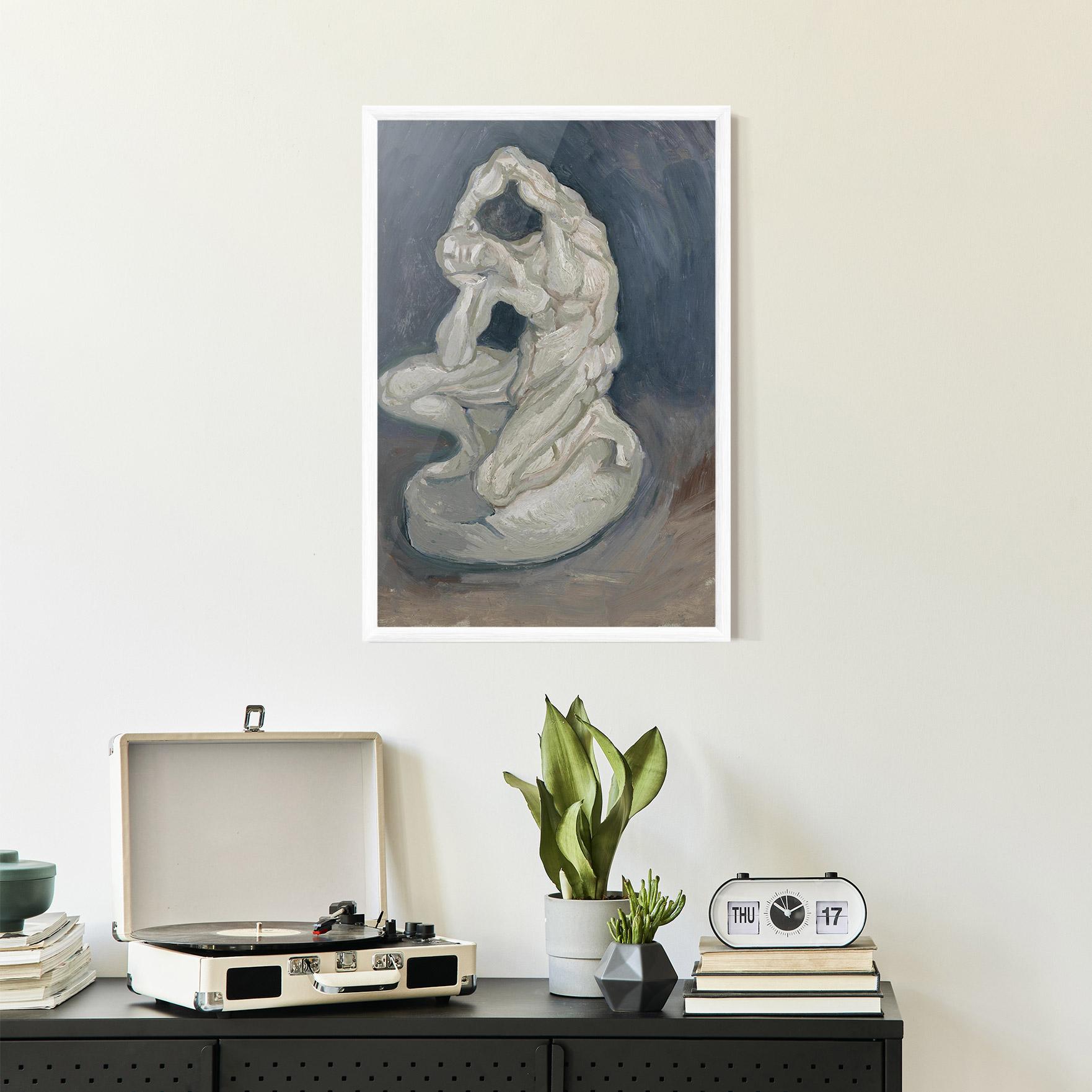 Gerahmte Poster Geknielde Spierman mockup 2