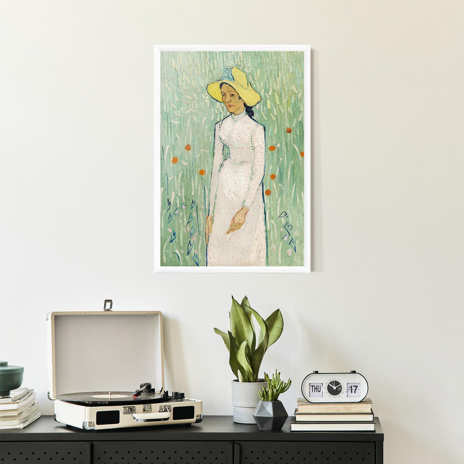 Gerahmte Poster Girl In White mockup 2