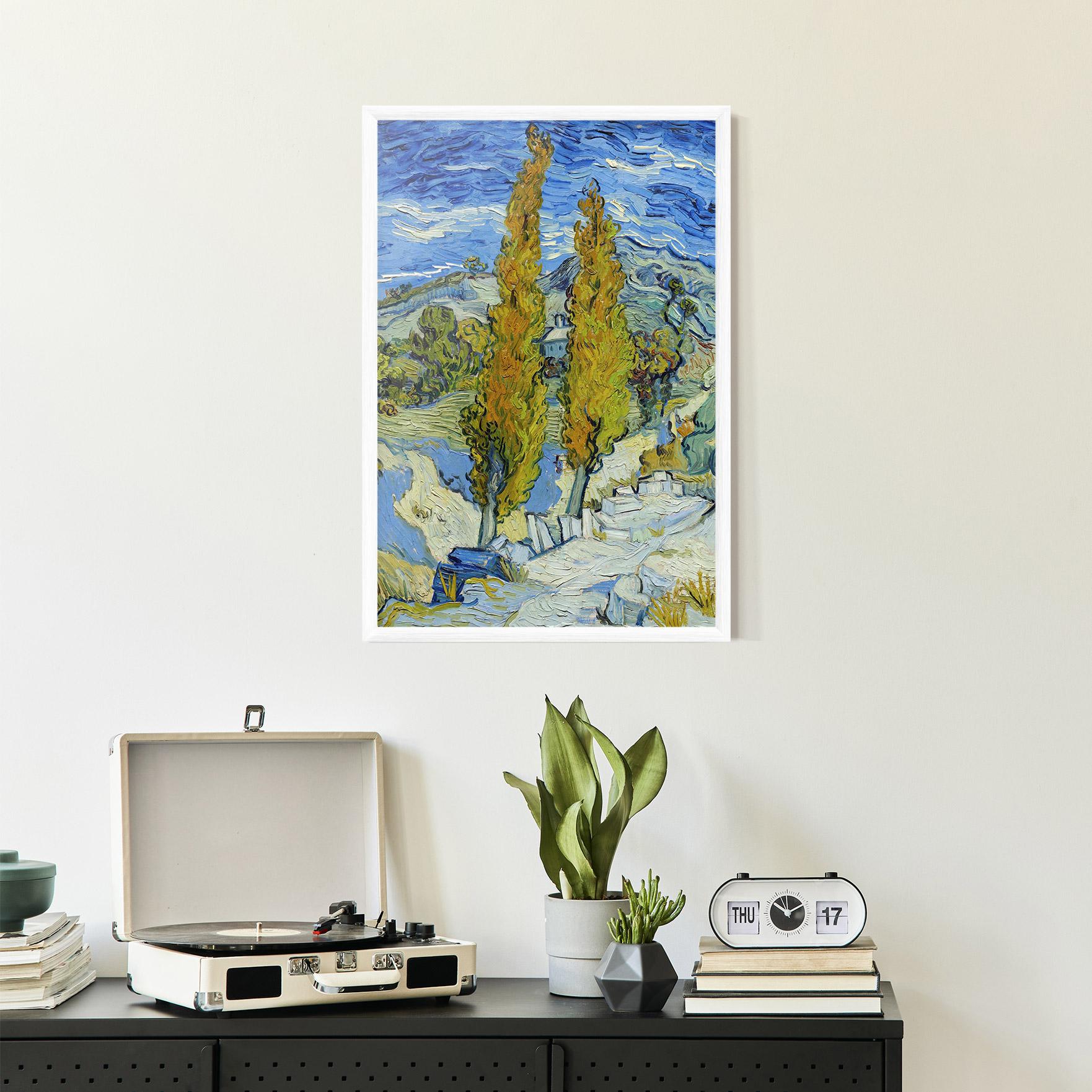 Gerahmte Poster Poplars At Saint Remy mockup 2