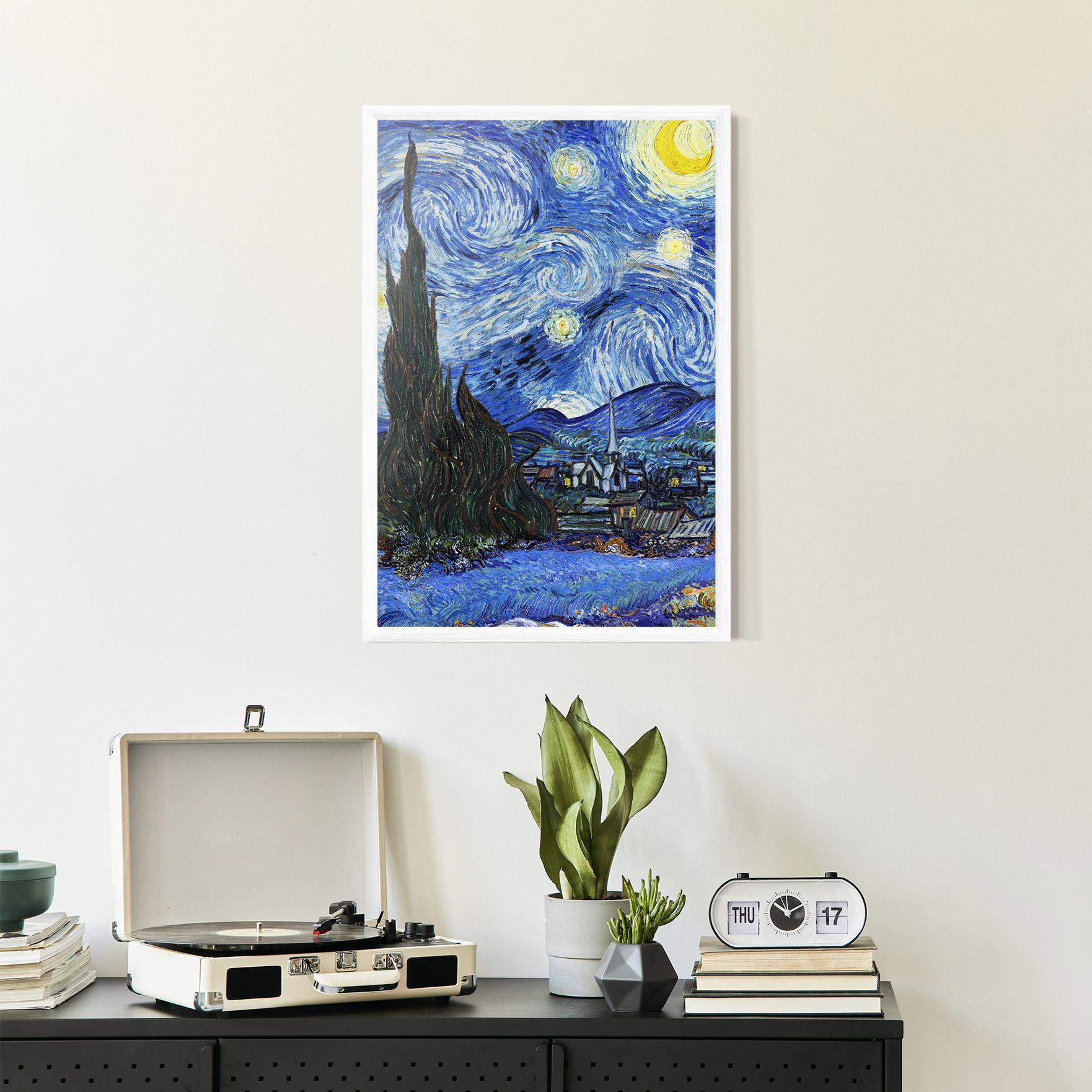 Gerahmte Poster Starry Night Art mockup 2