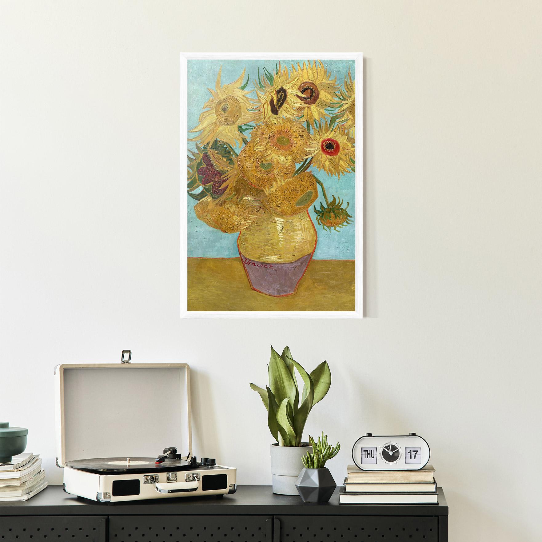 Gerahmte Poster Twelve Sunflowers mockup 2