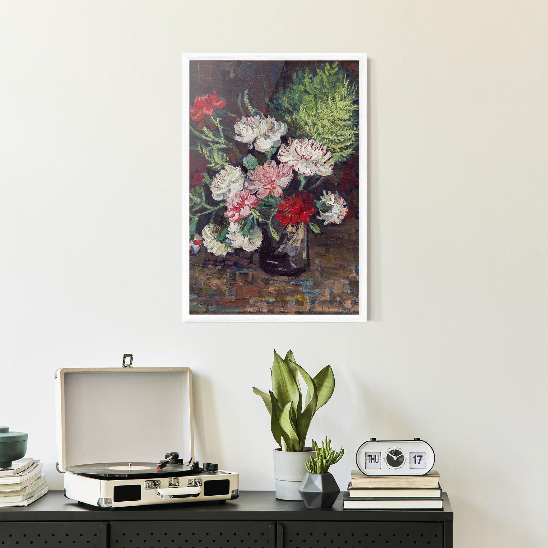 Gerahmte Poster Vase With Carnations mockup 2