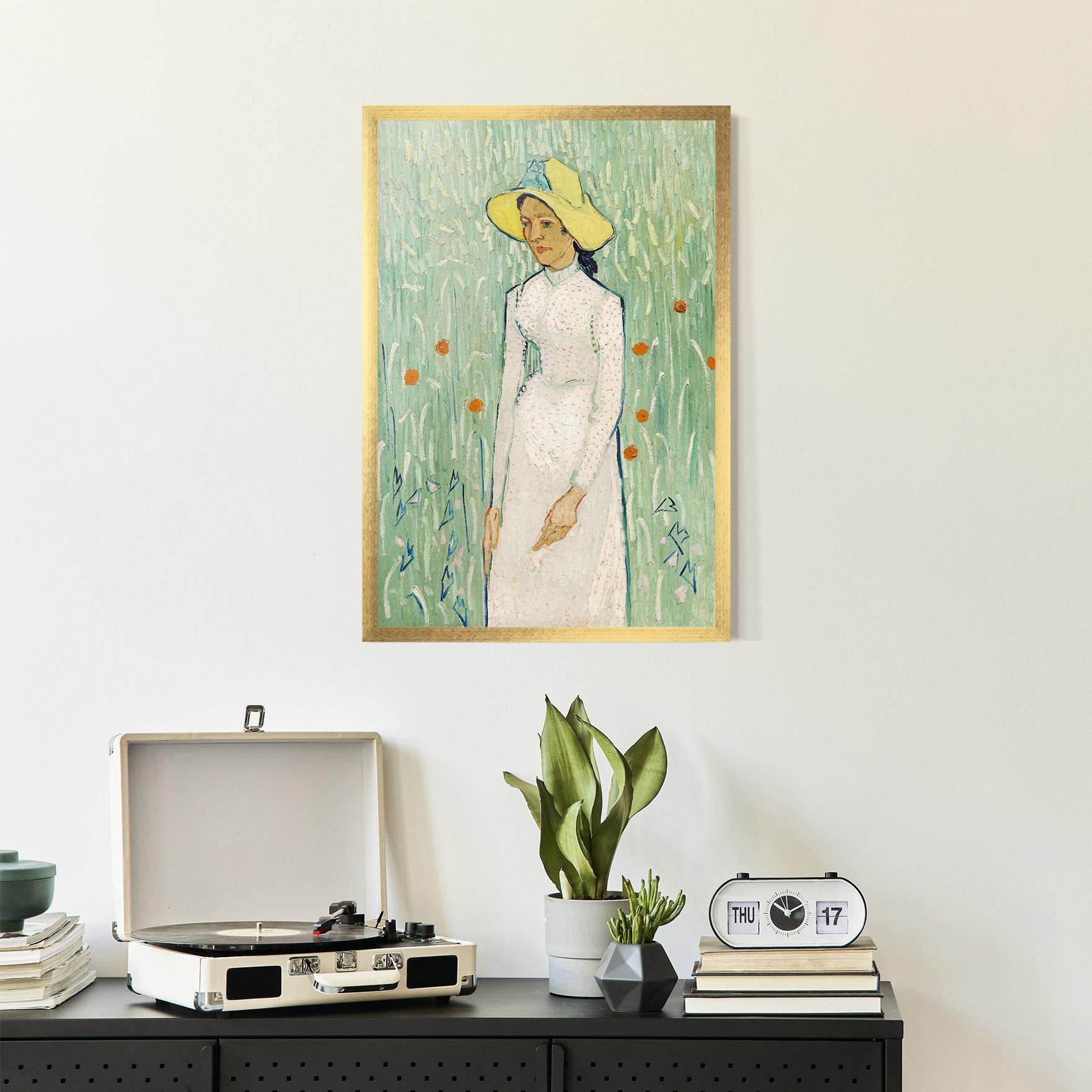 Gerahmte Poster Girl In White mockup 2