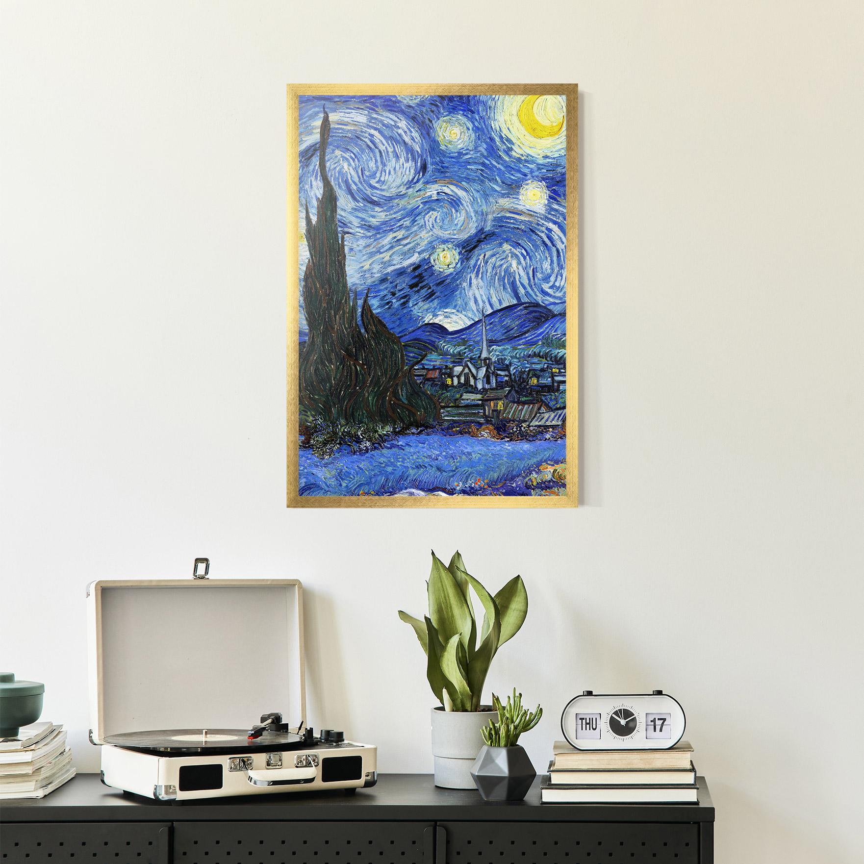 Gerahmte Poster Starry Night Art mockup 2