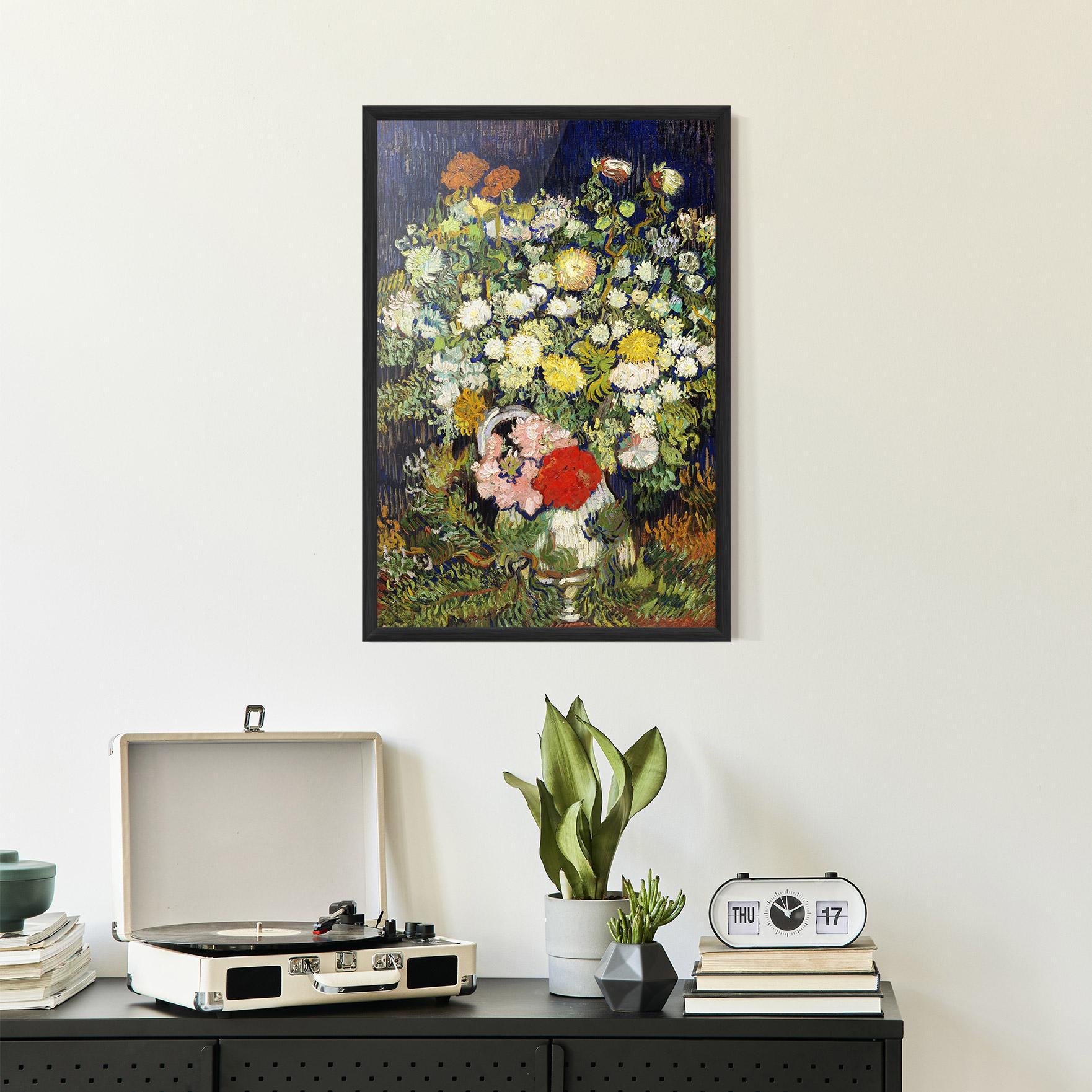Gerahmte Poster Flowers Van Gogh mockup 2