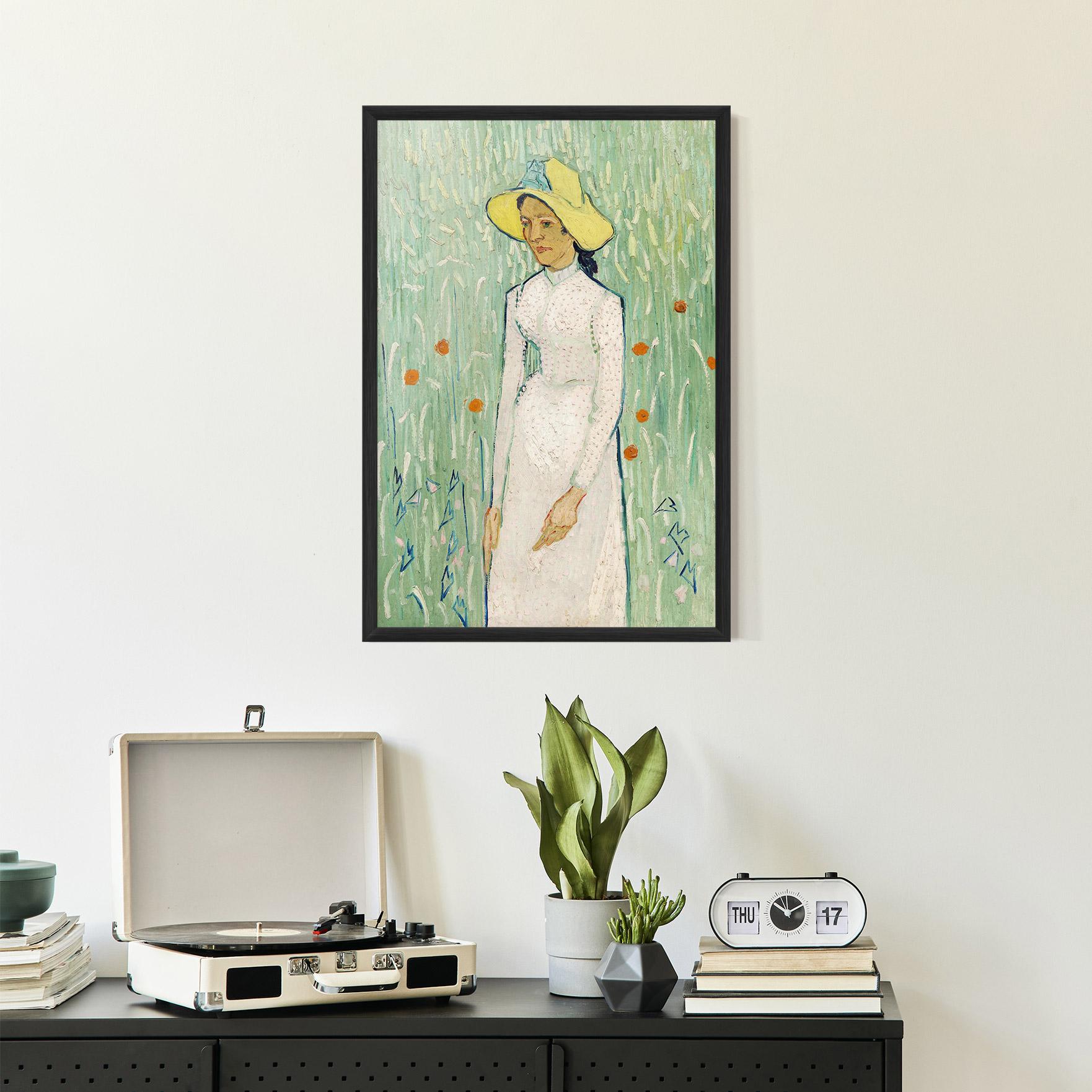 Gerahmte Poster Girl In White mockup 2