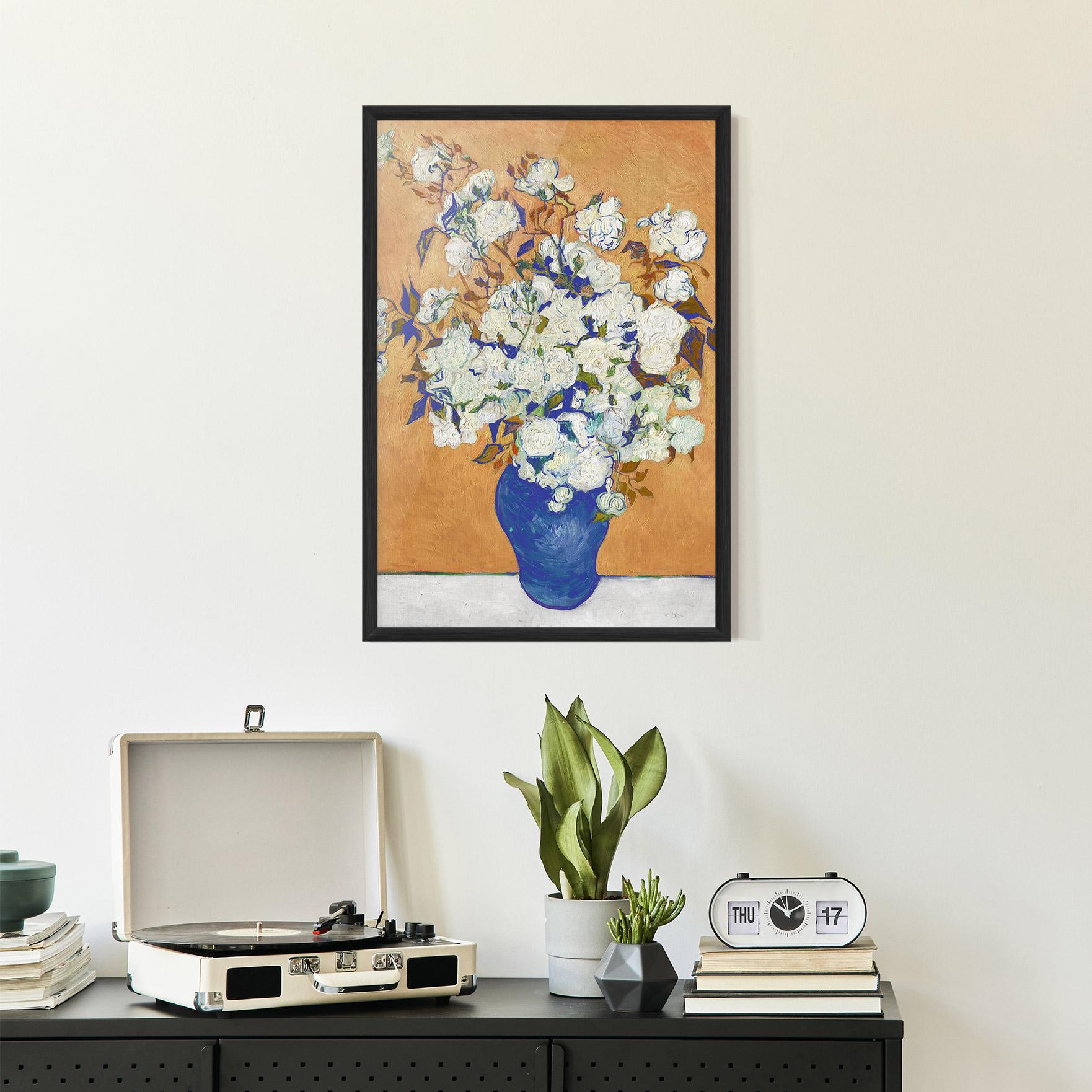 Gerahmte Poster Roses Vintage Art mockup 2