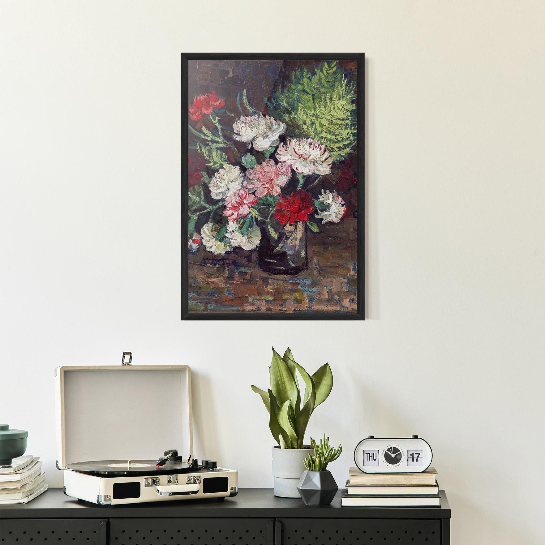 Gerahmte Poster Vase With Carnations mockup 2