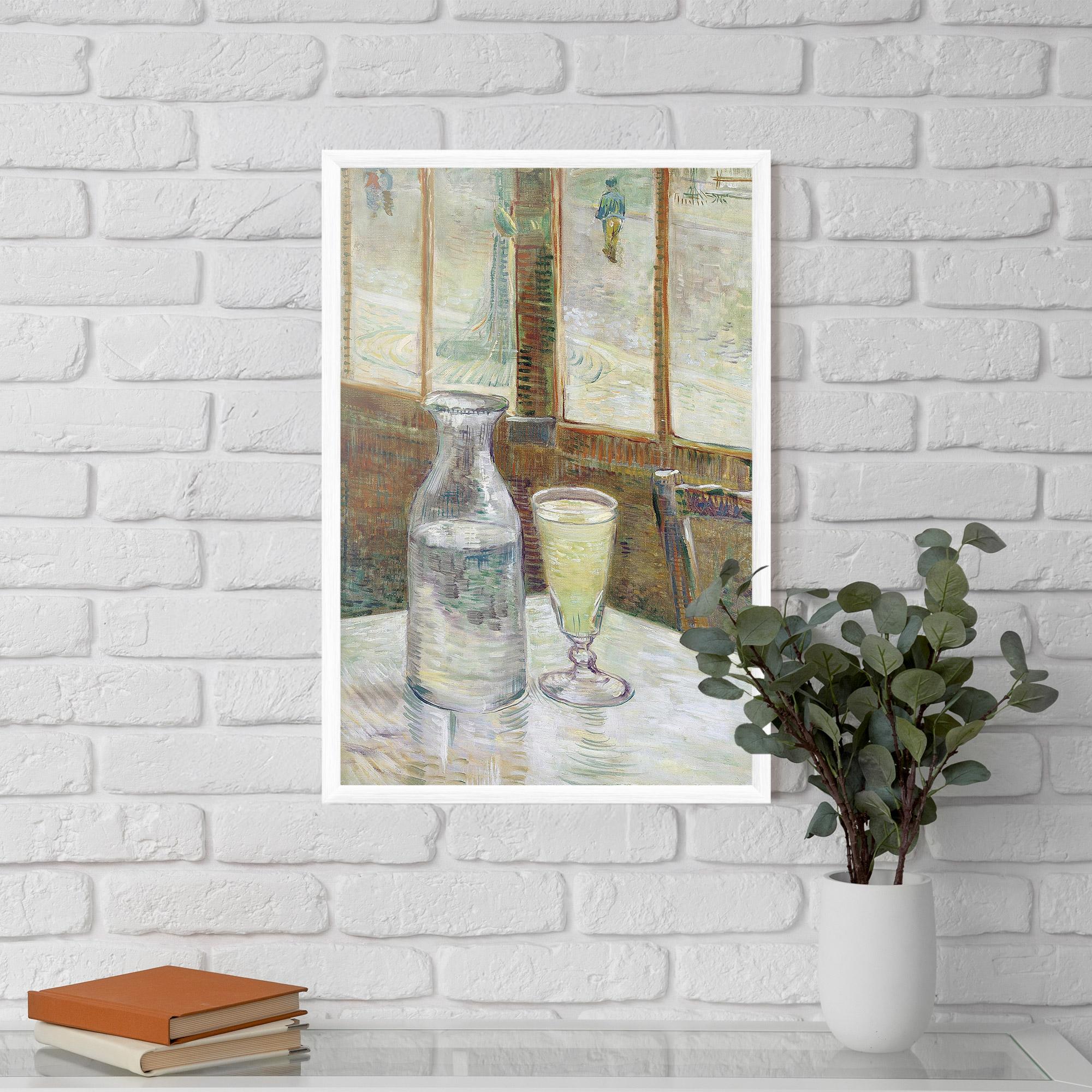 Gerahmte Poster Cafetafel Met Absint mockup 5