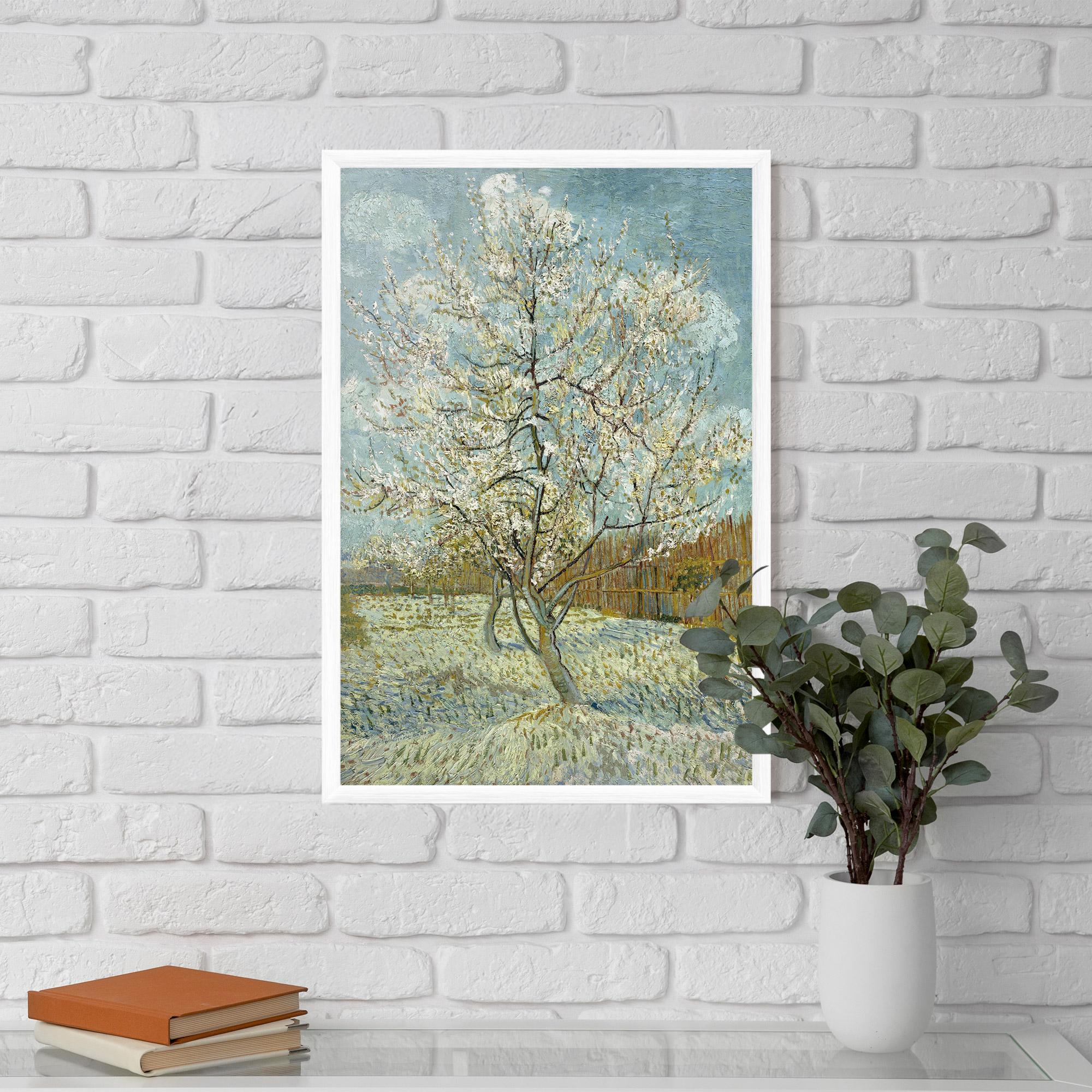 Gerahmte Poster De Roze Perzikboom mockup 5