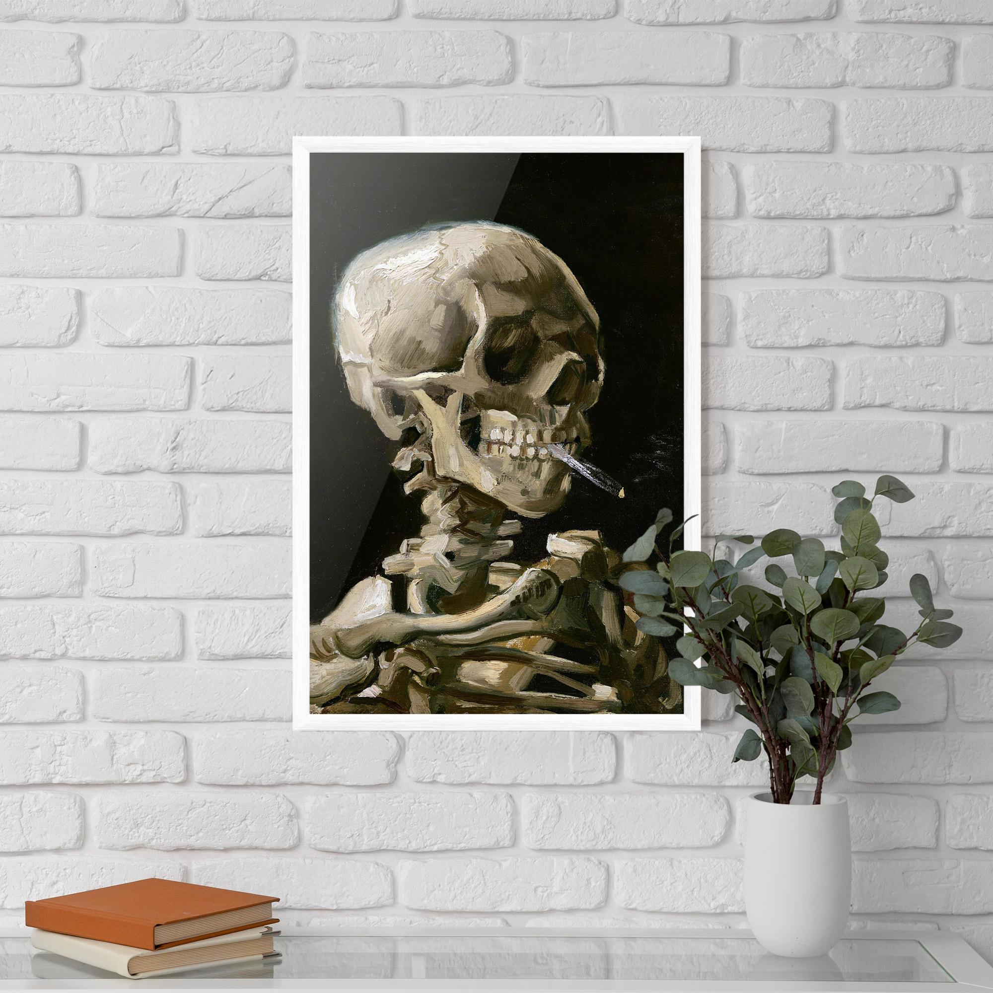 Gerahmte Poster Skeleton Cigarette mockup 5