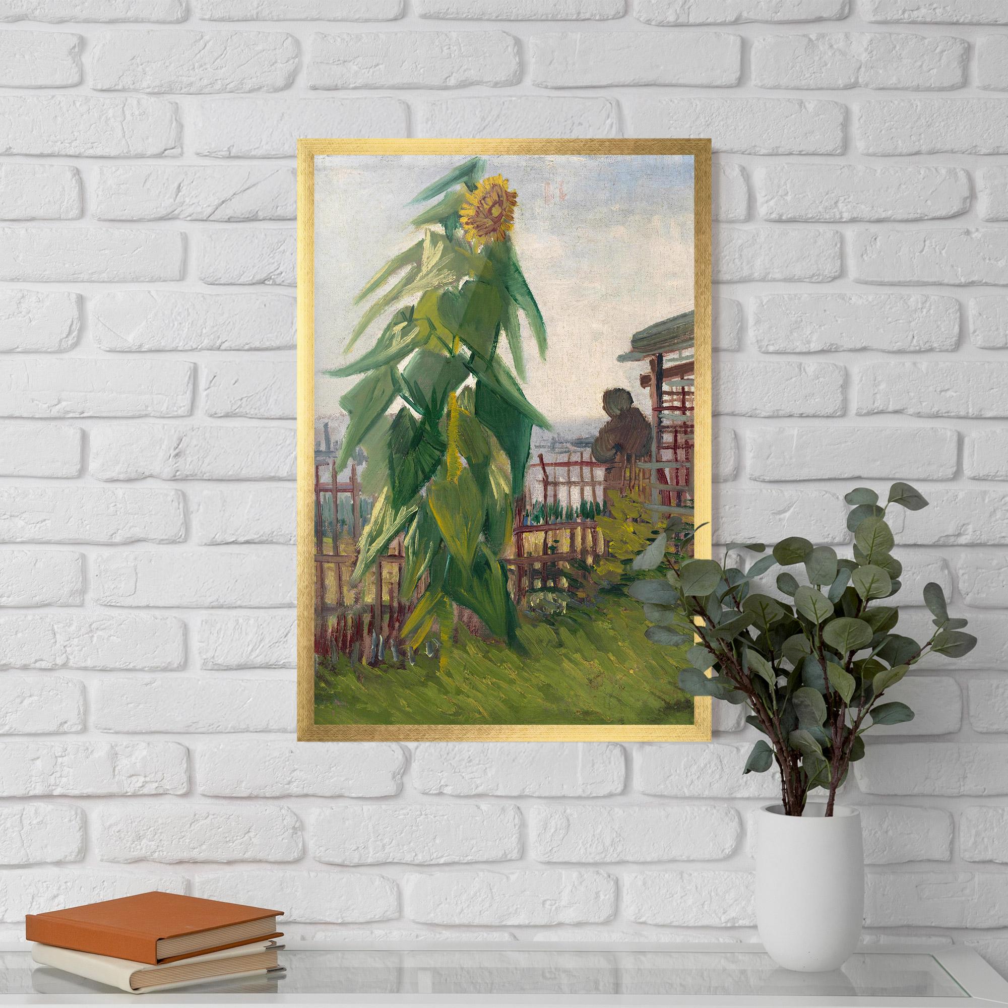 Gerahmte Poster Allotment With Sunflower mockup 5