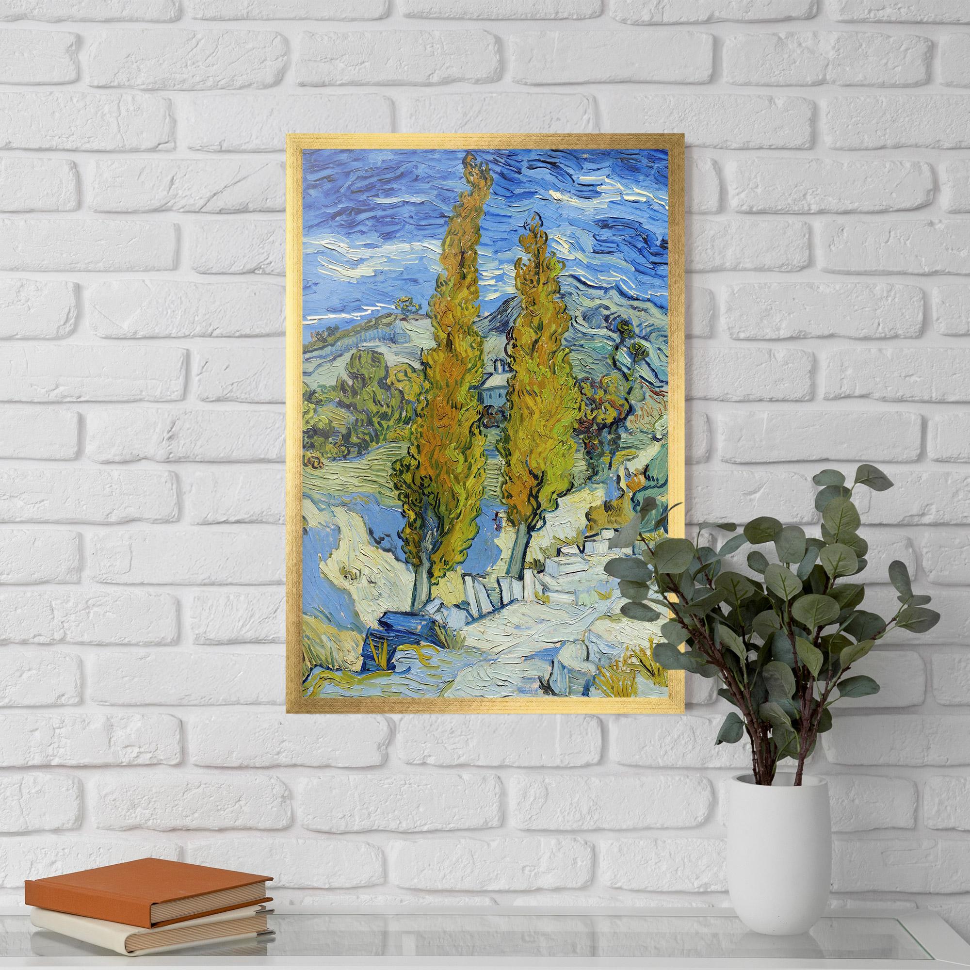 Gerahmte Poster Poplars At Saint Remy mockup 5