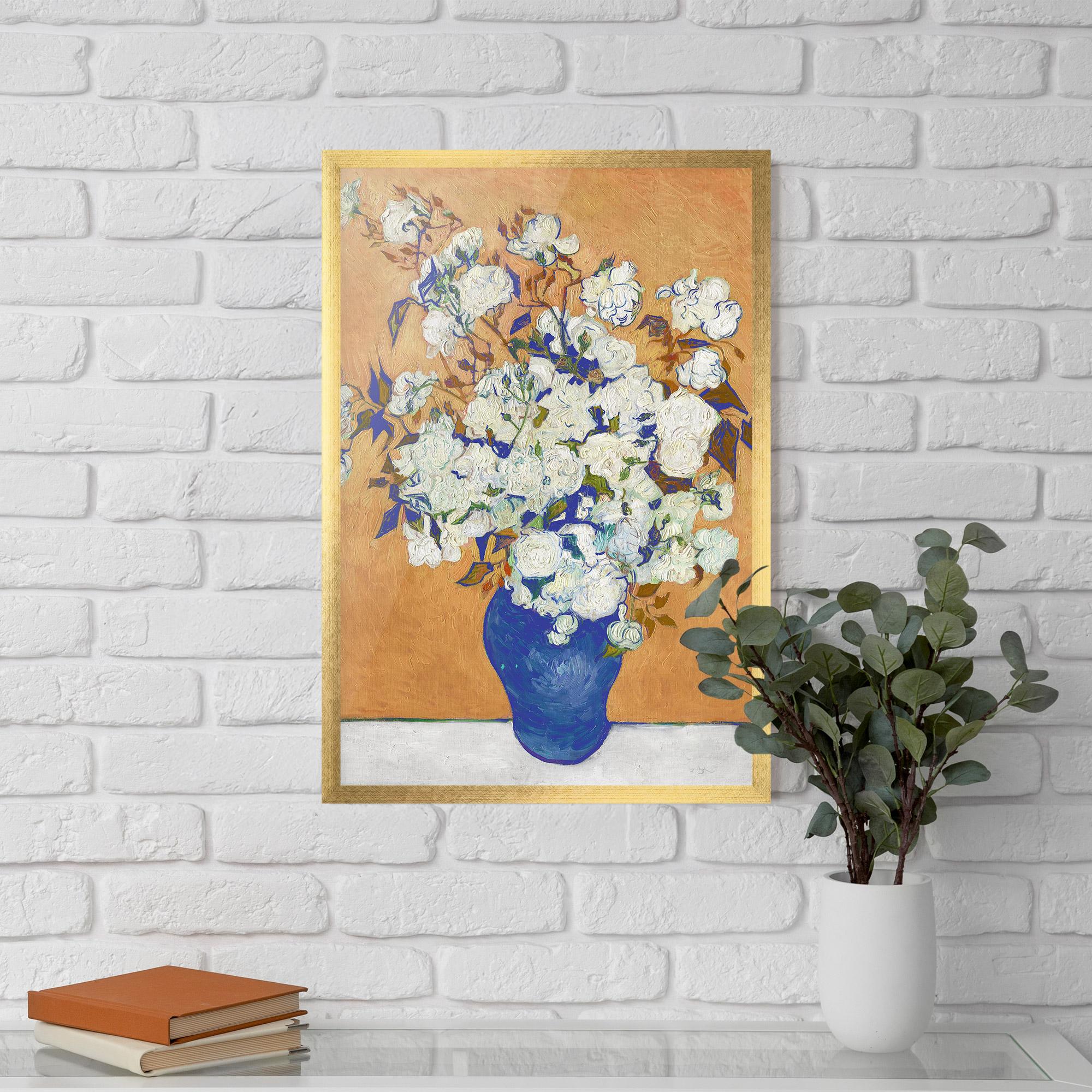 Gerahmte Poster Roses Vintage Art mockup 5