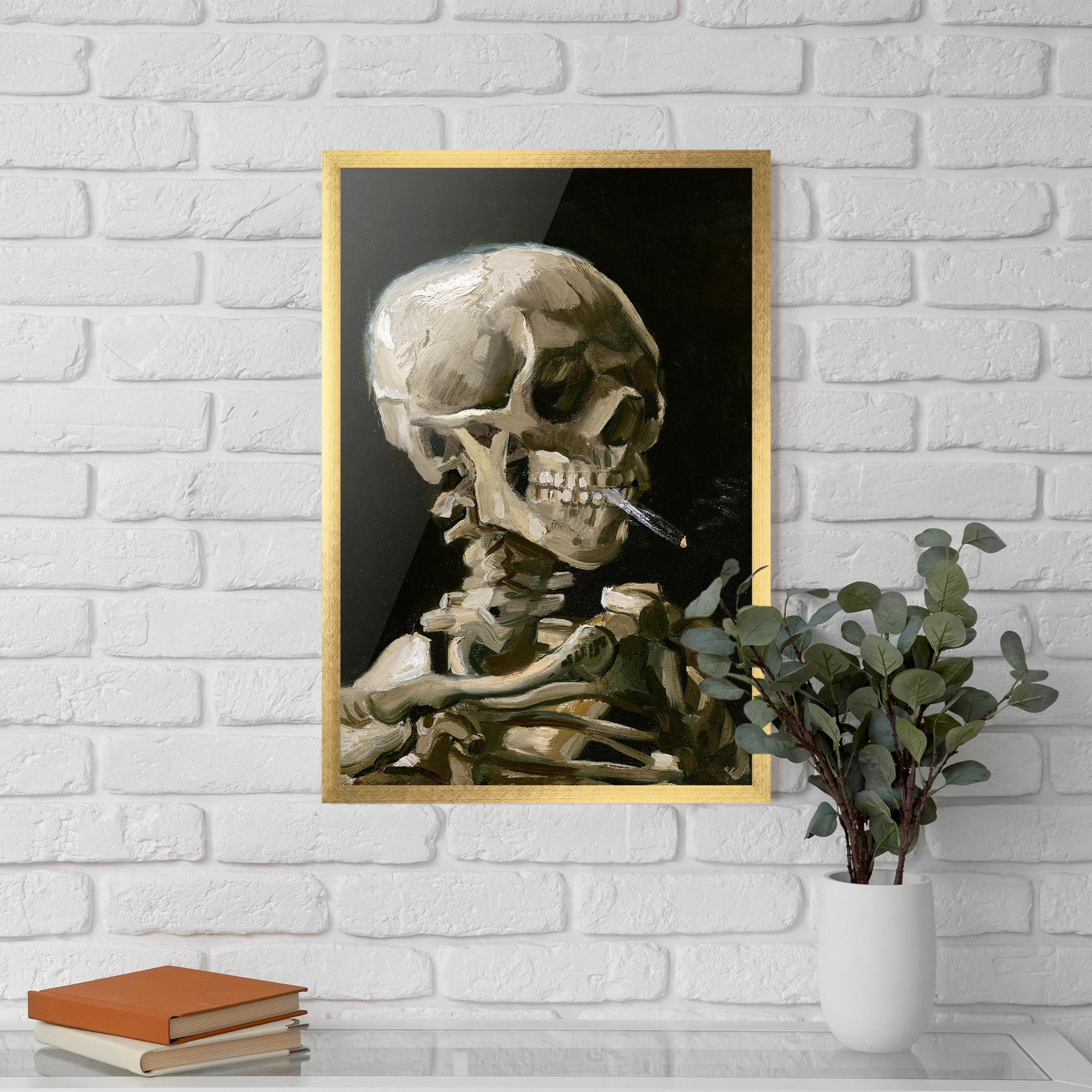 Gerahmte Poster Skeleton Cigarette mockup 5
