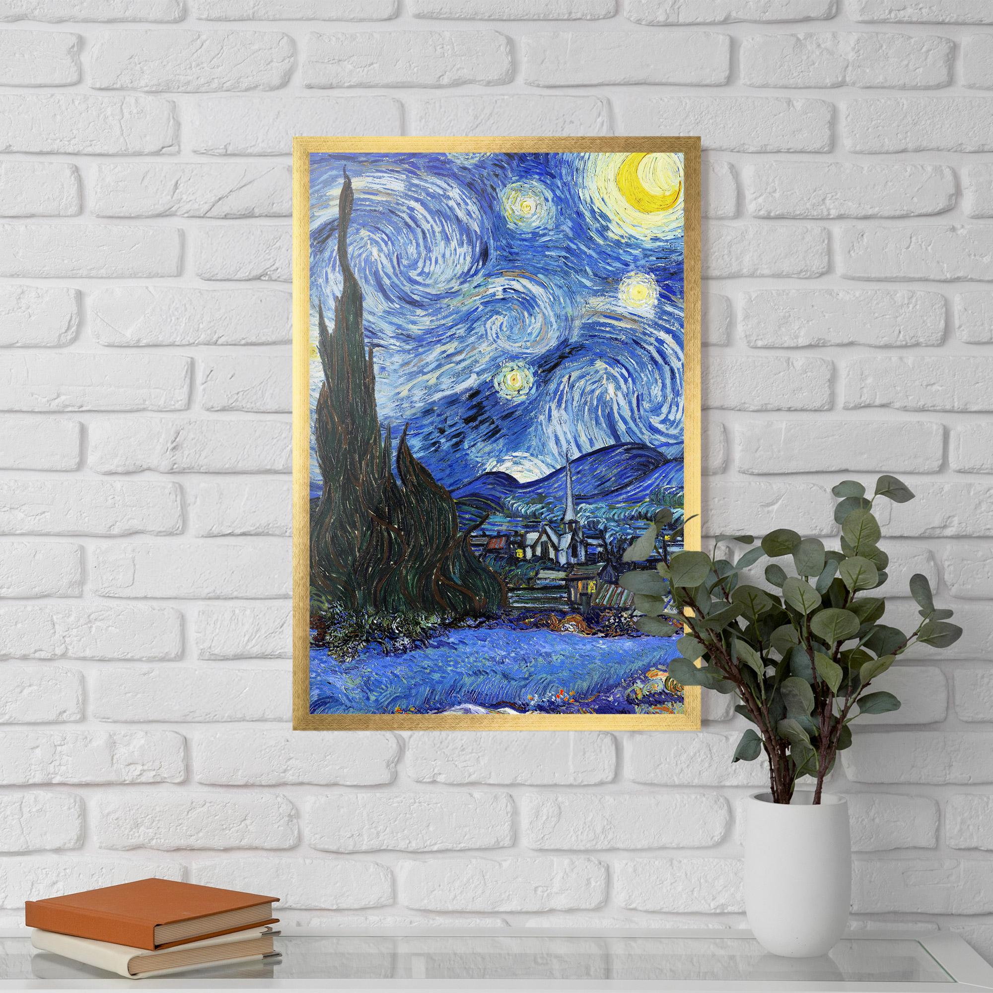 Gerahmte Poster Starry Night Art mockup 5