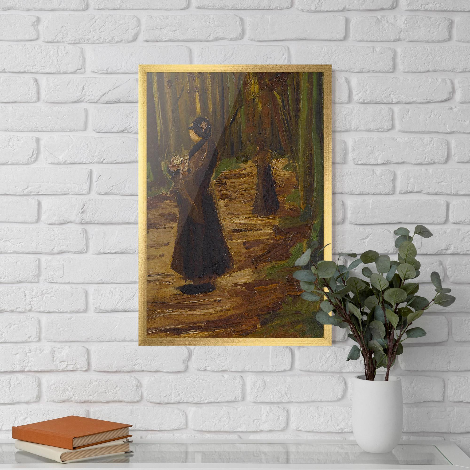 Gerahmte Poster Women In Wood mockup 5