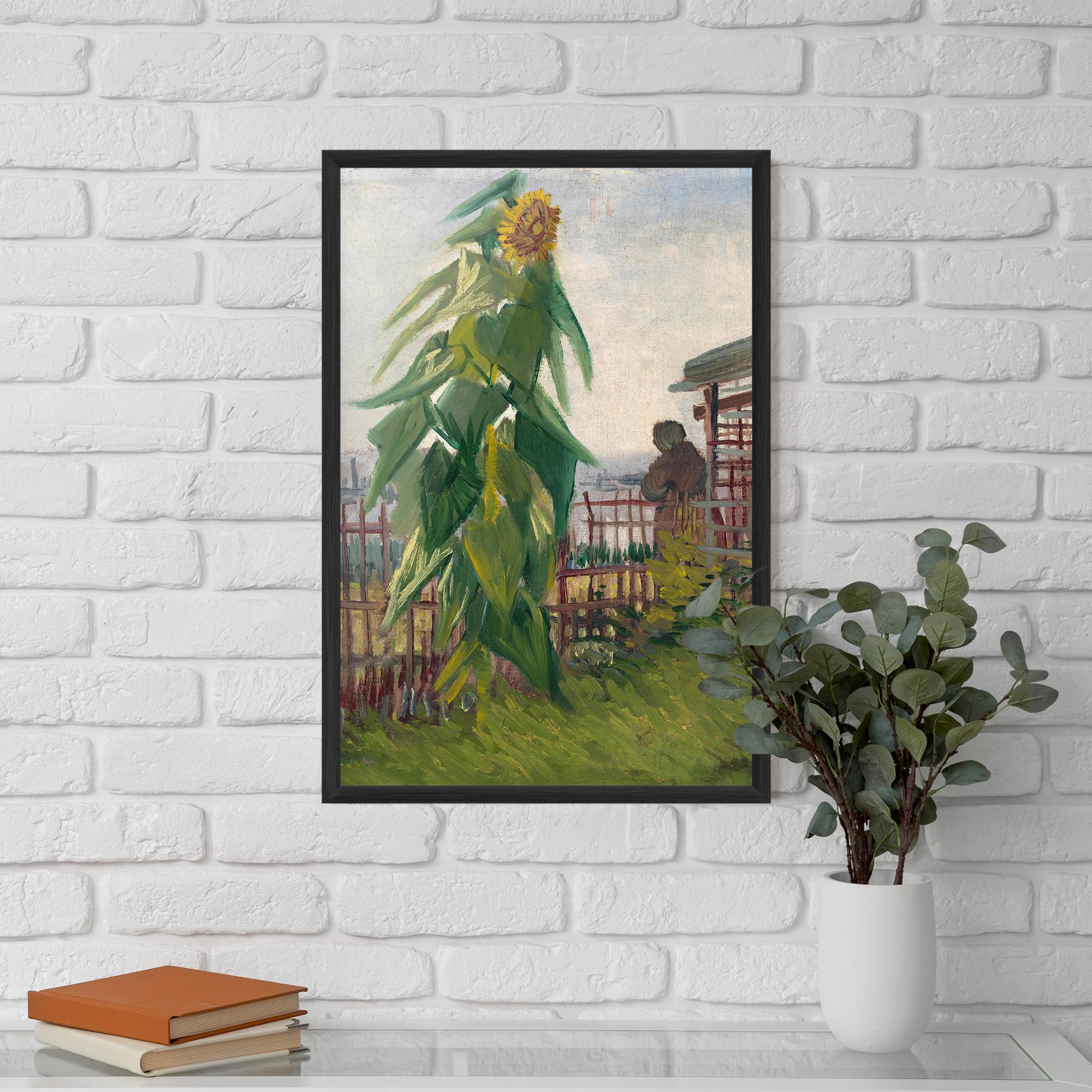 Gerahmte Poster Allotment With Sunflower mockup 5