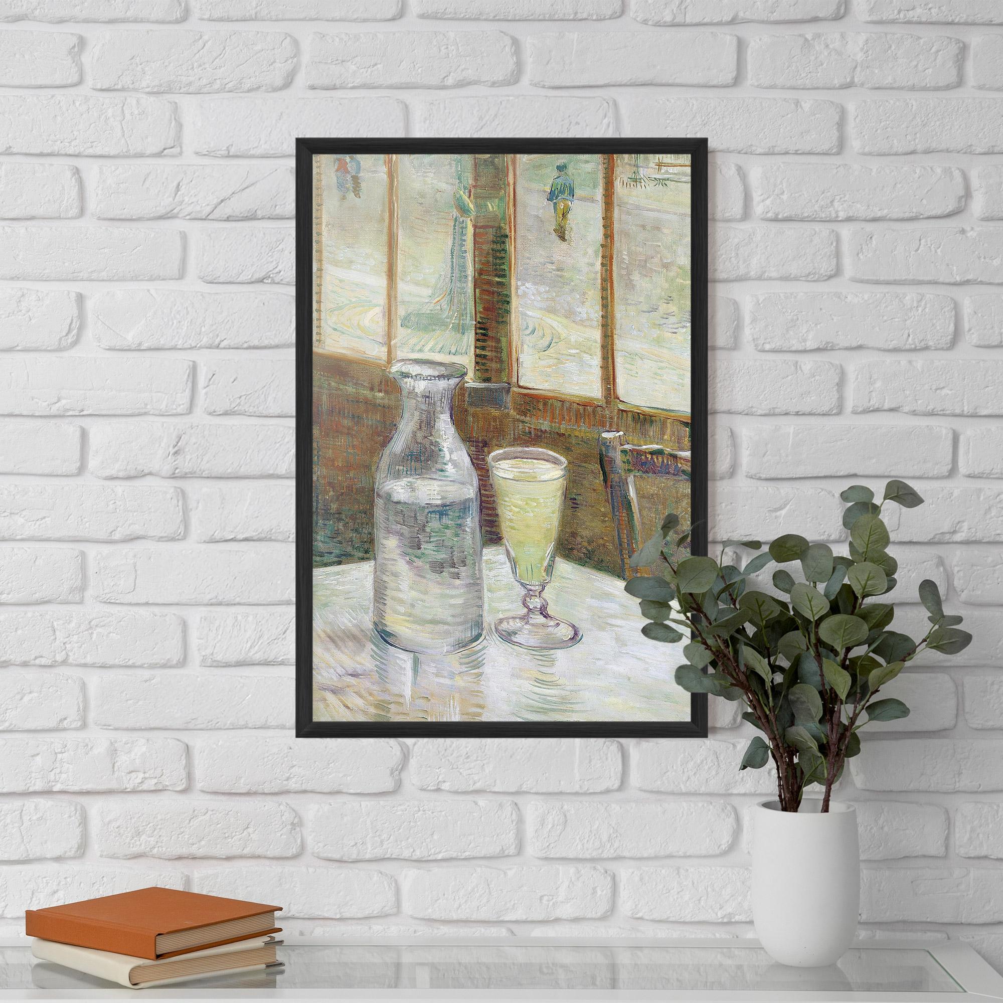 Gerahmte Poster Cafetafel Met Absint mockup 5
