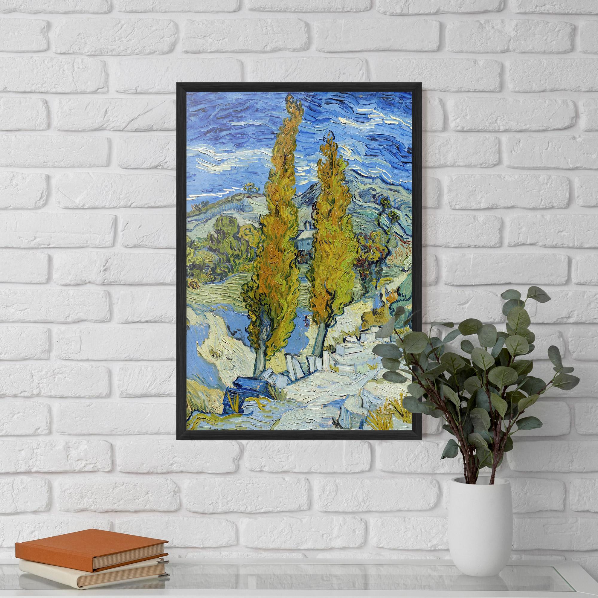 Gerahmte Poster Poplars At Saint Remy mockup 5