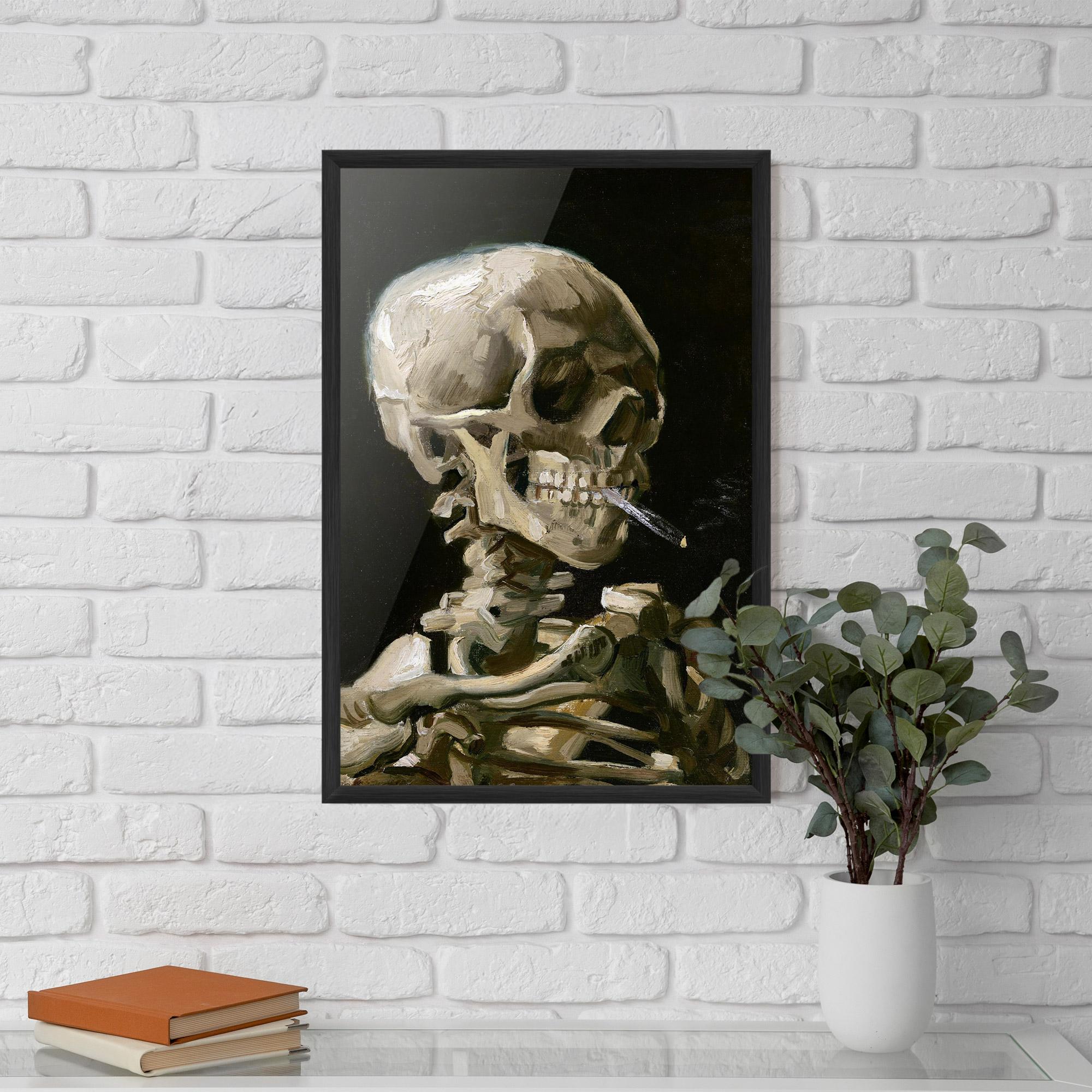 Gerahmte Poster Skeleton Cigarette mockup 5