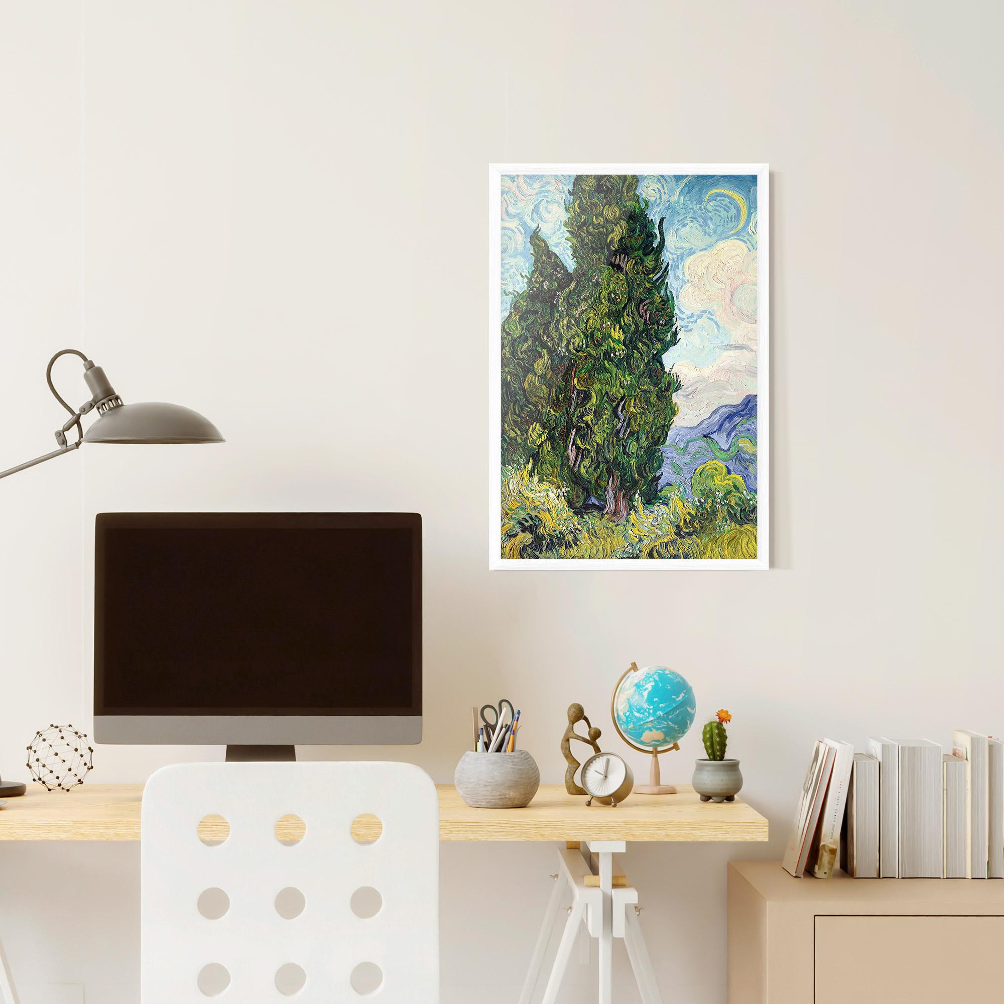 Gerahmte Poster Cypresses mockup 6