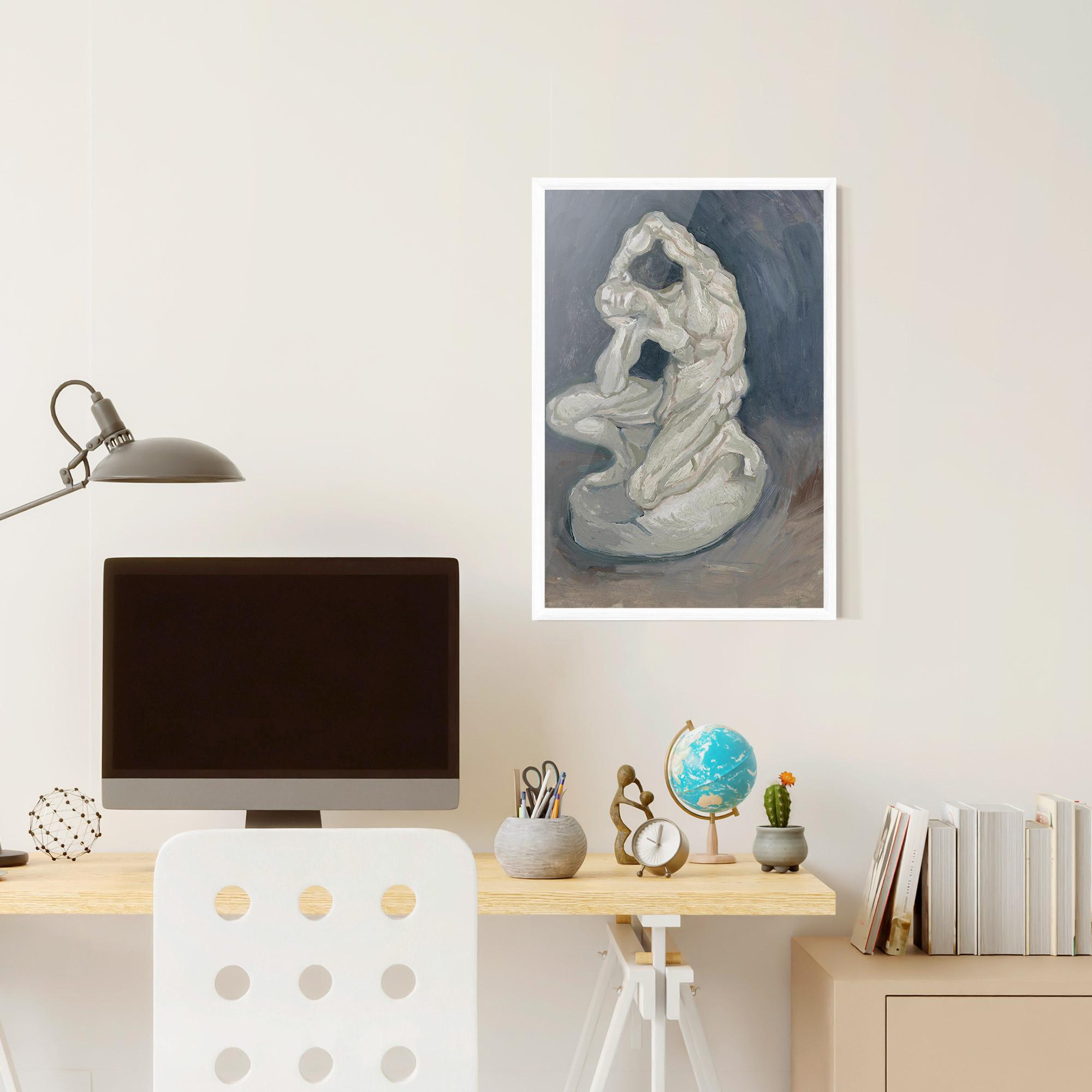 Gerahmte Poster Geknielde Spierman mockup 6