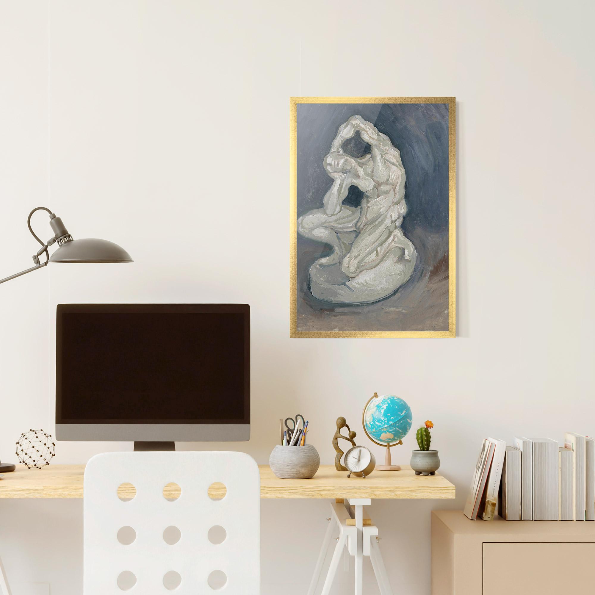 Gerahmte Poster Geknielde Spierman mockup 6