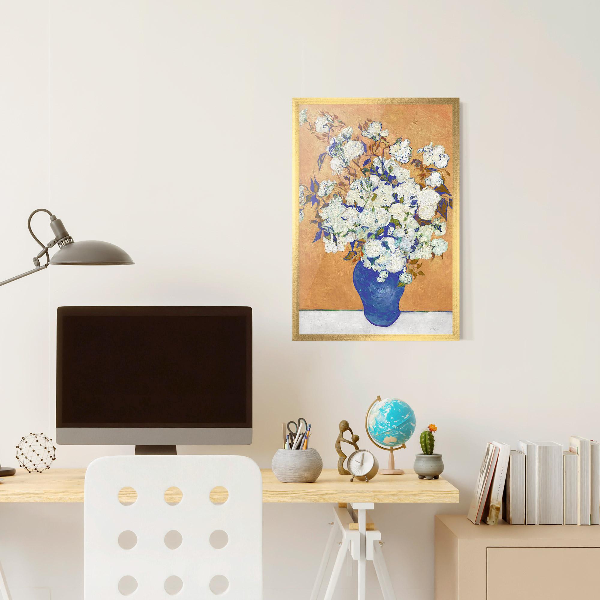 Gerahmte Poster Roses Vintage Art mockup 6