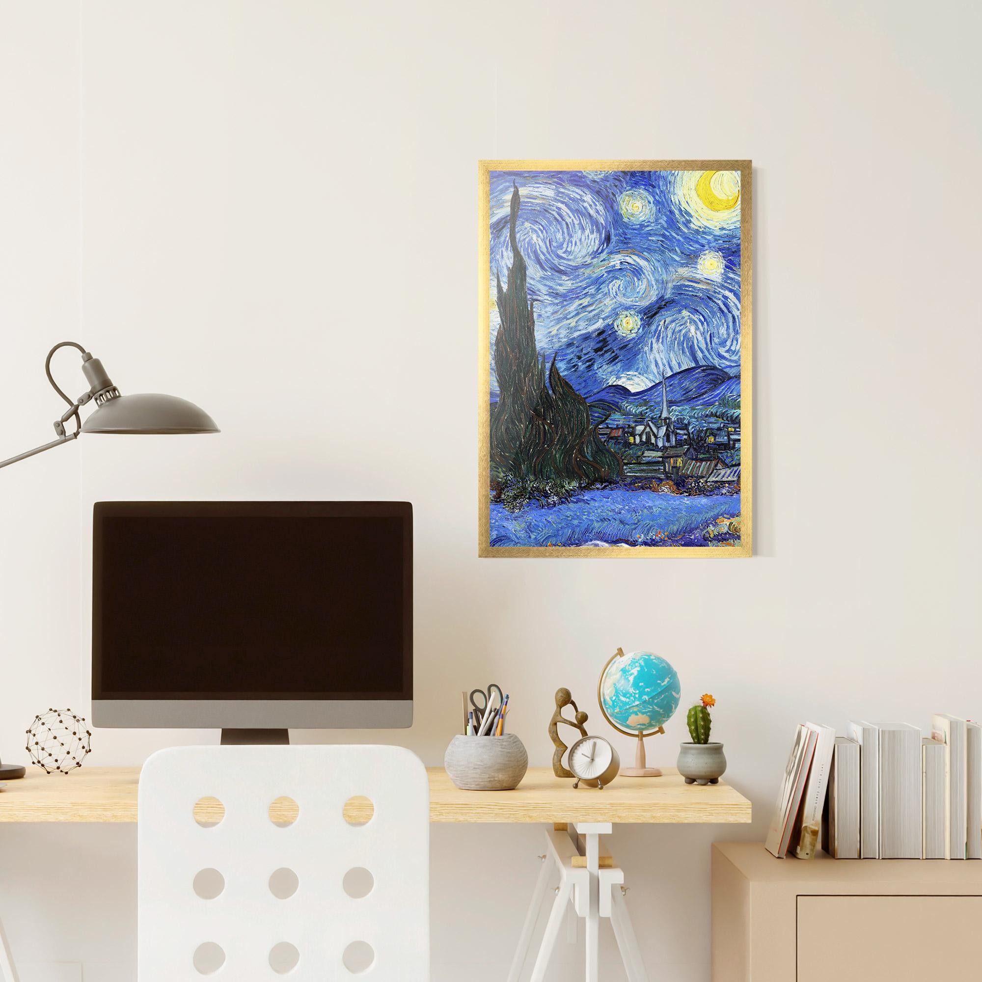 Gerahmte Poster Starry Night Art mockup 6