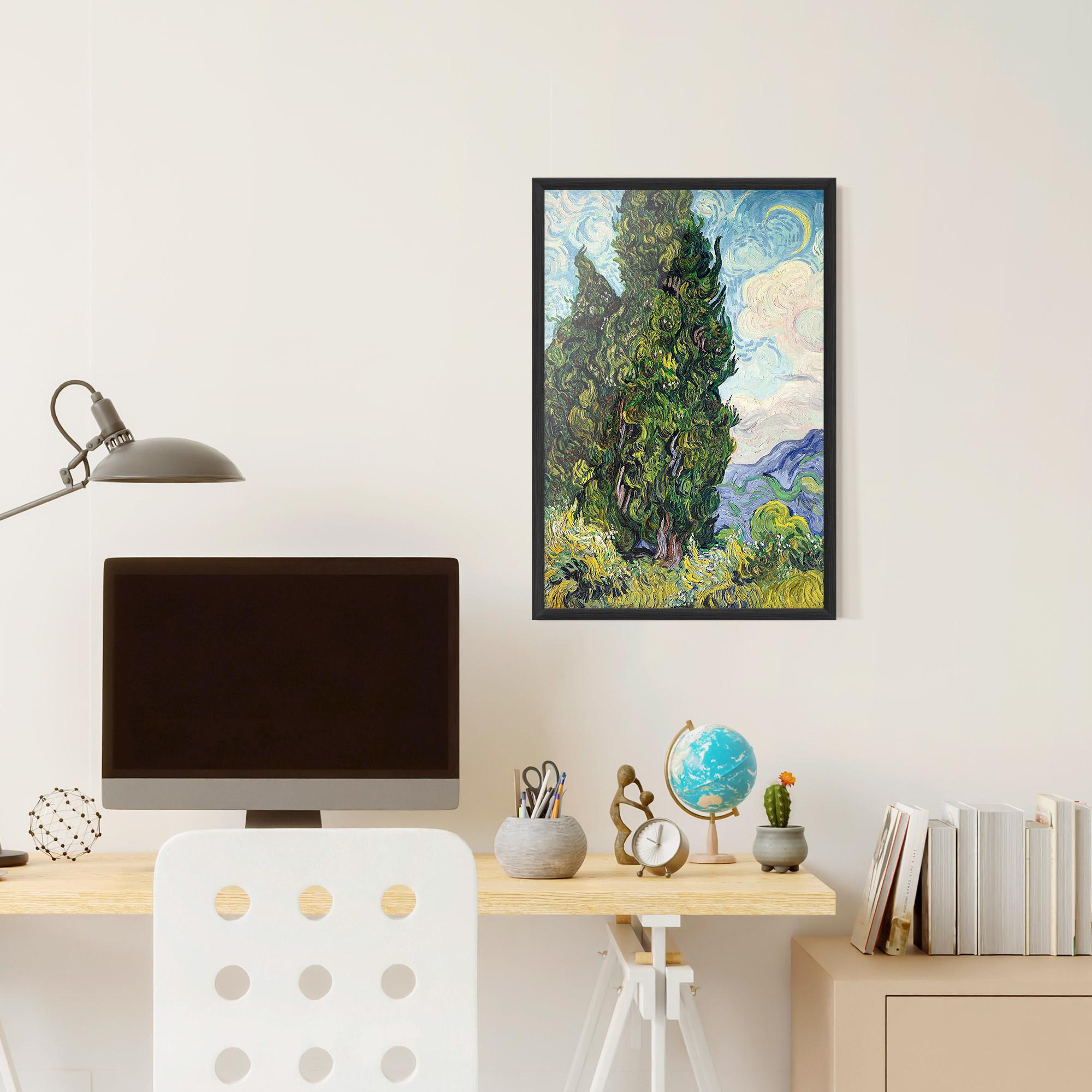 Gerahmte Poster Cypresses mockup 6