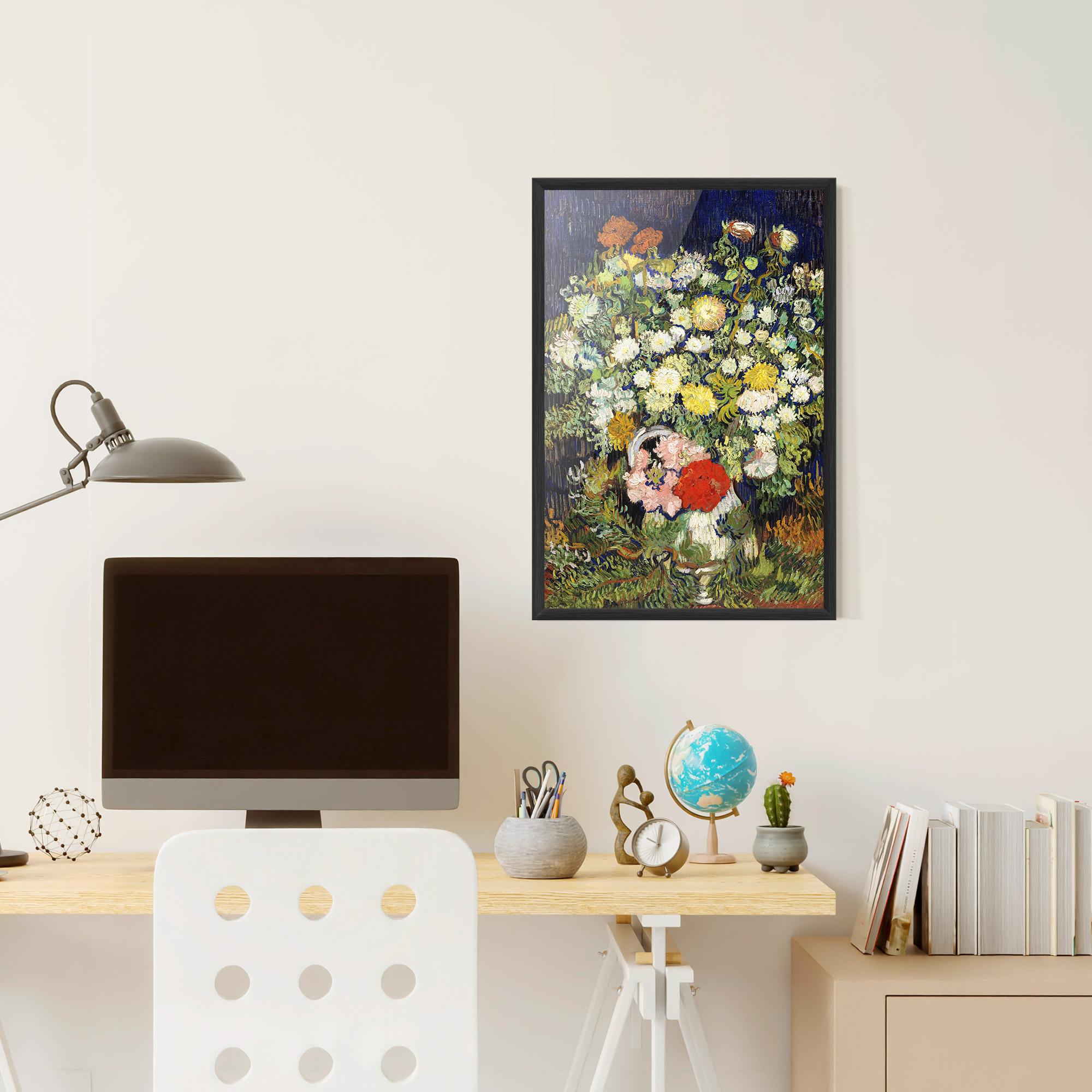 Gerahmte Poster Flowers Van Gogh mockup 6