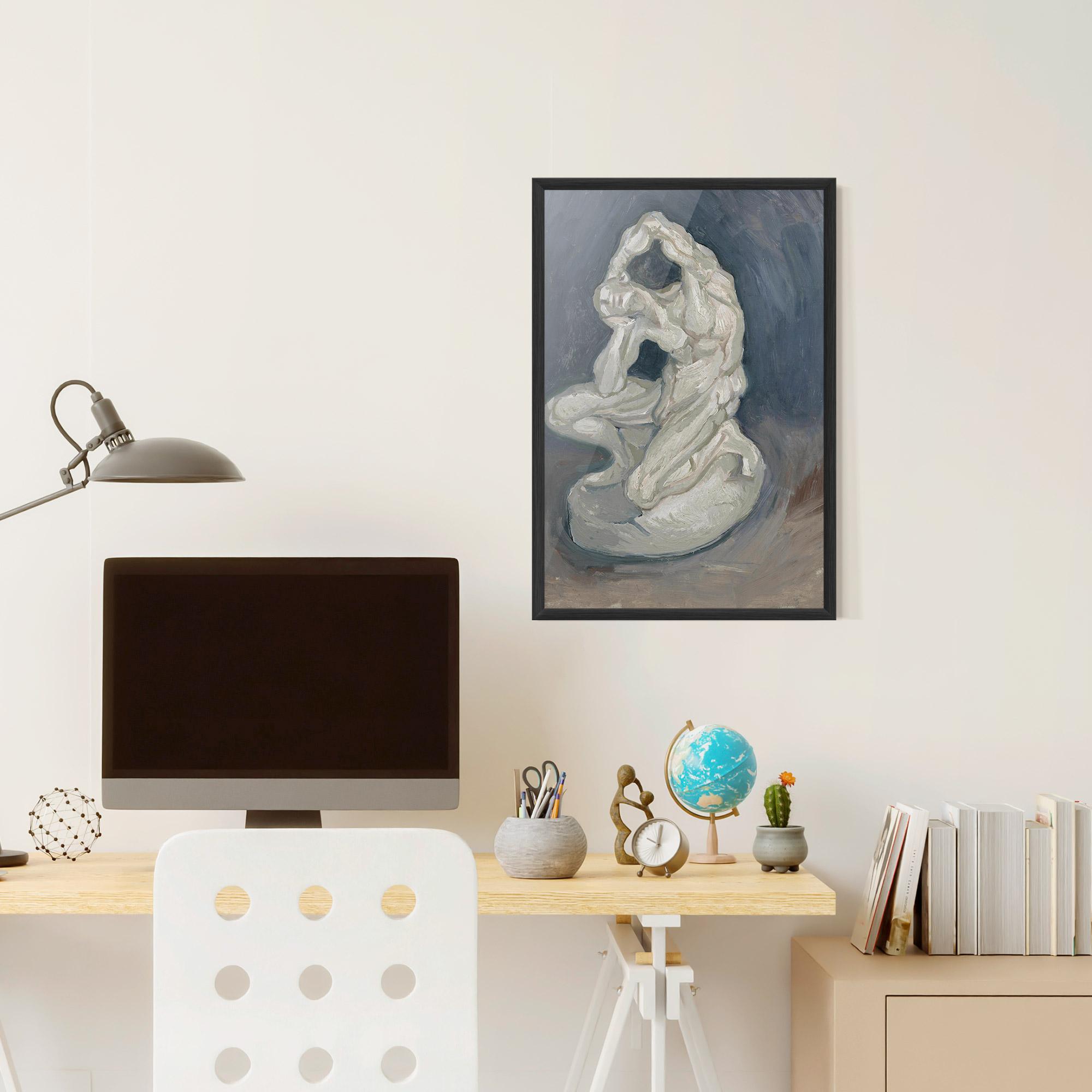 Gerahmte Poster Geknielde Spierman mockup 6