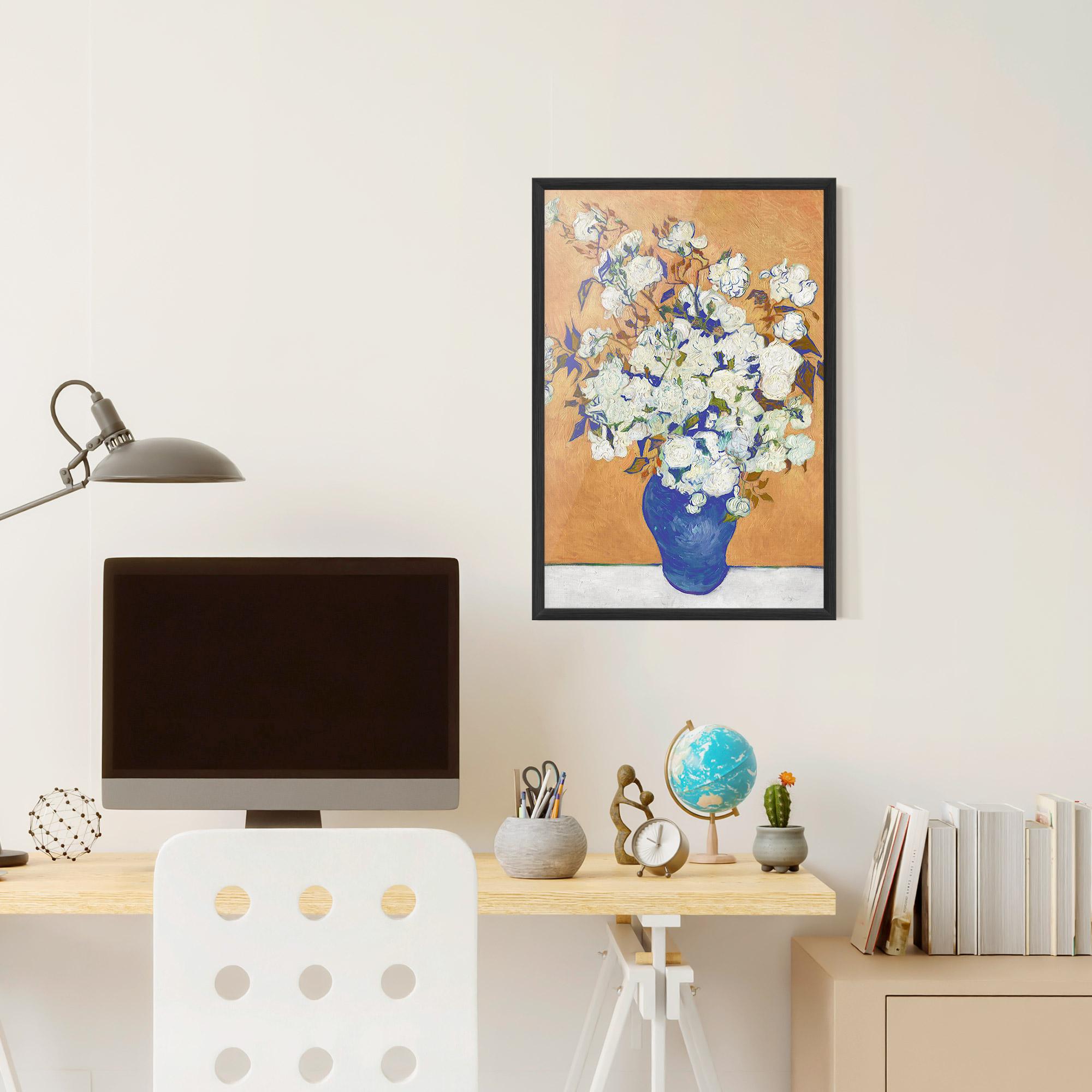 Gerahmte Poster Roses Vintage Art mockup 6