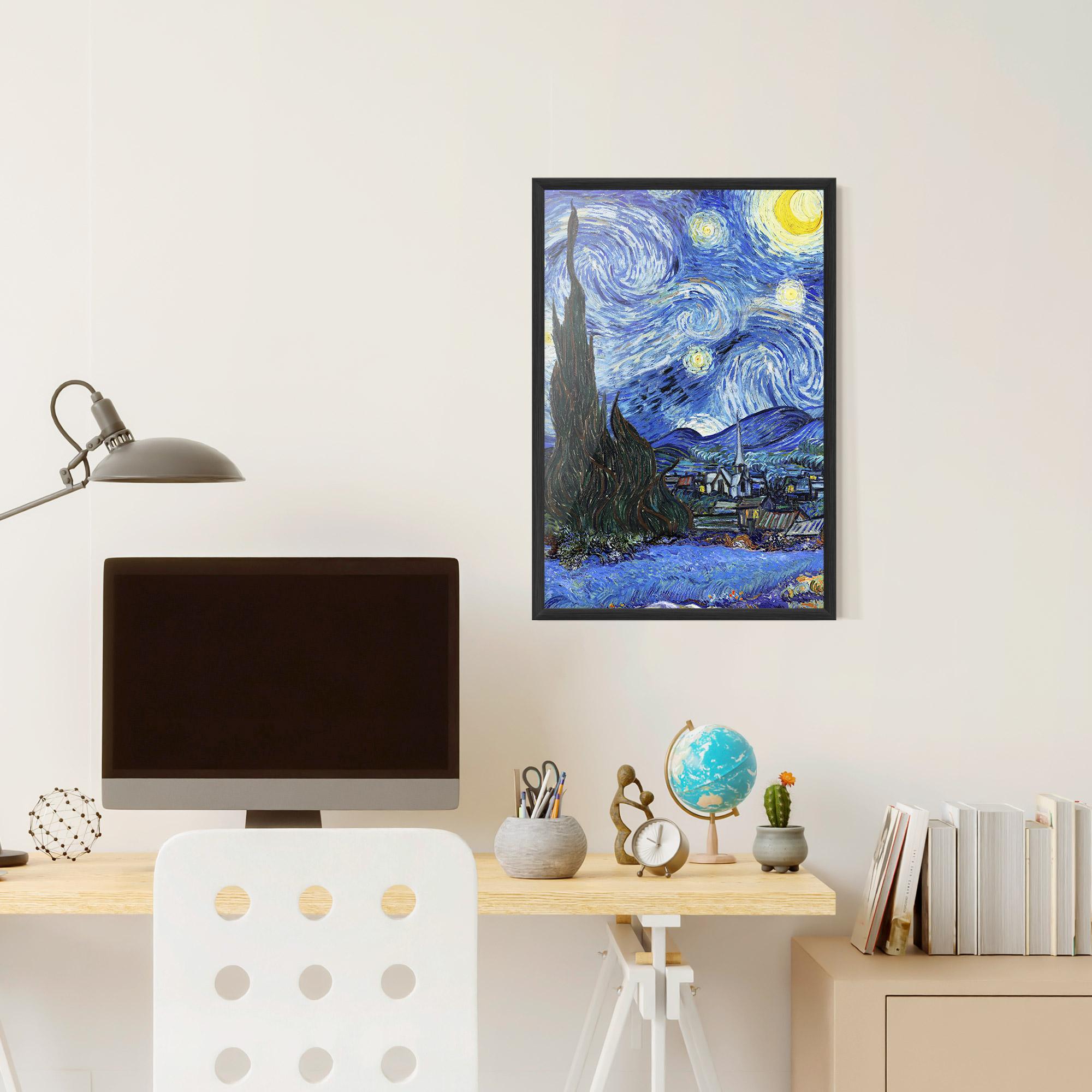 Gerahmte Poster Starry Night Art mockup 6