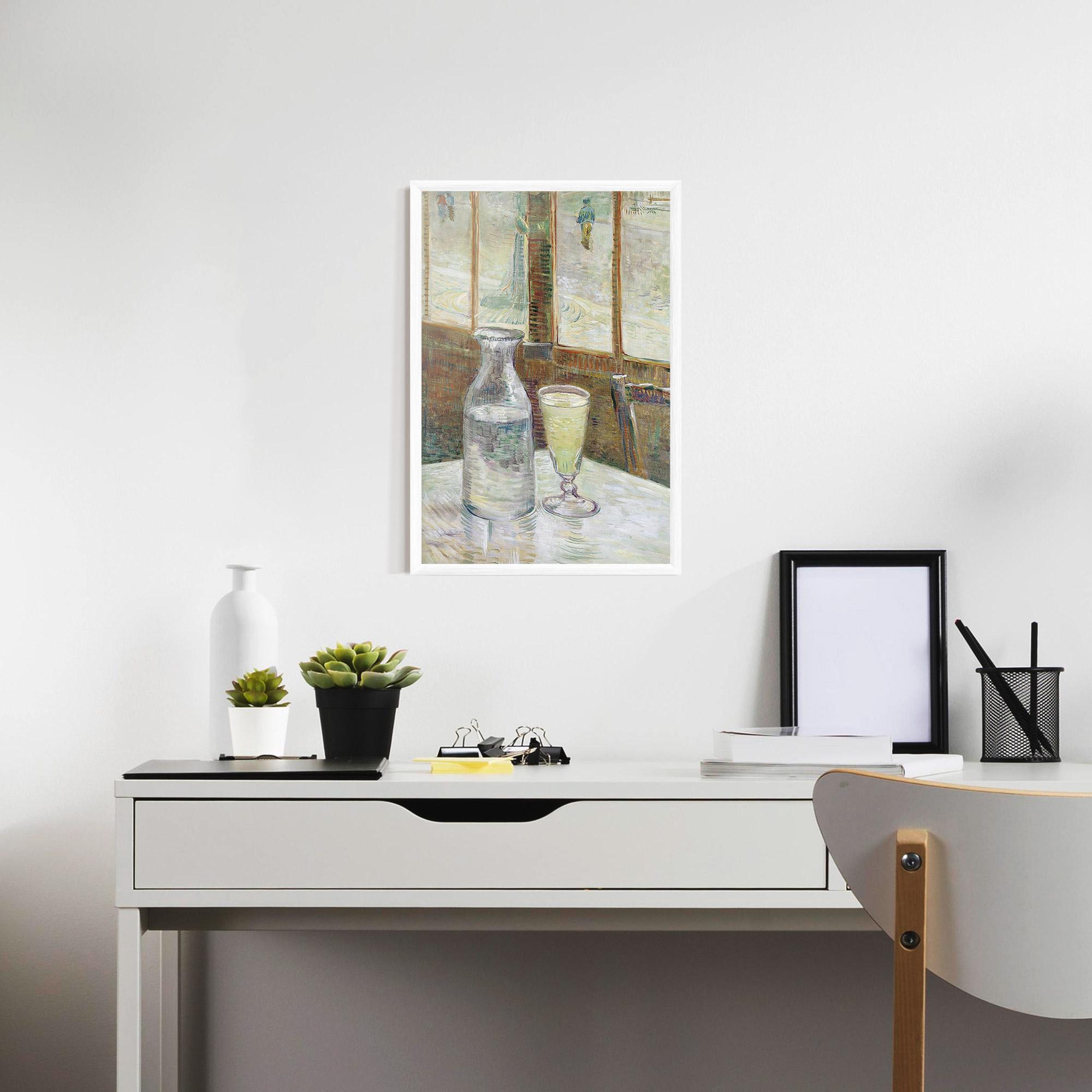 Gerahmte Poster Cafetafel Met Absint mockup 7