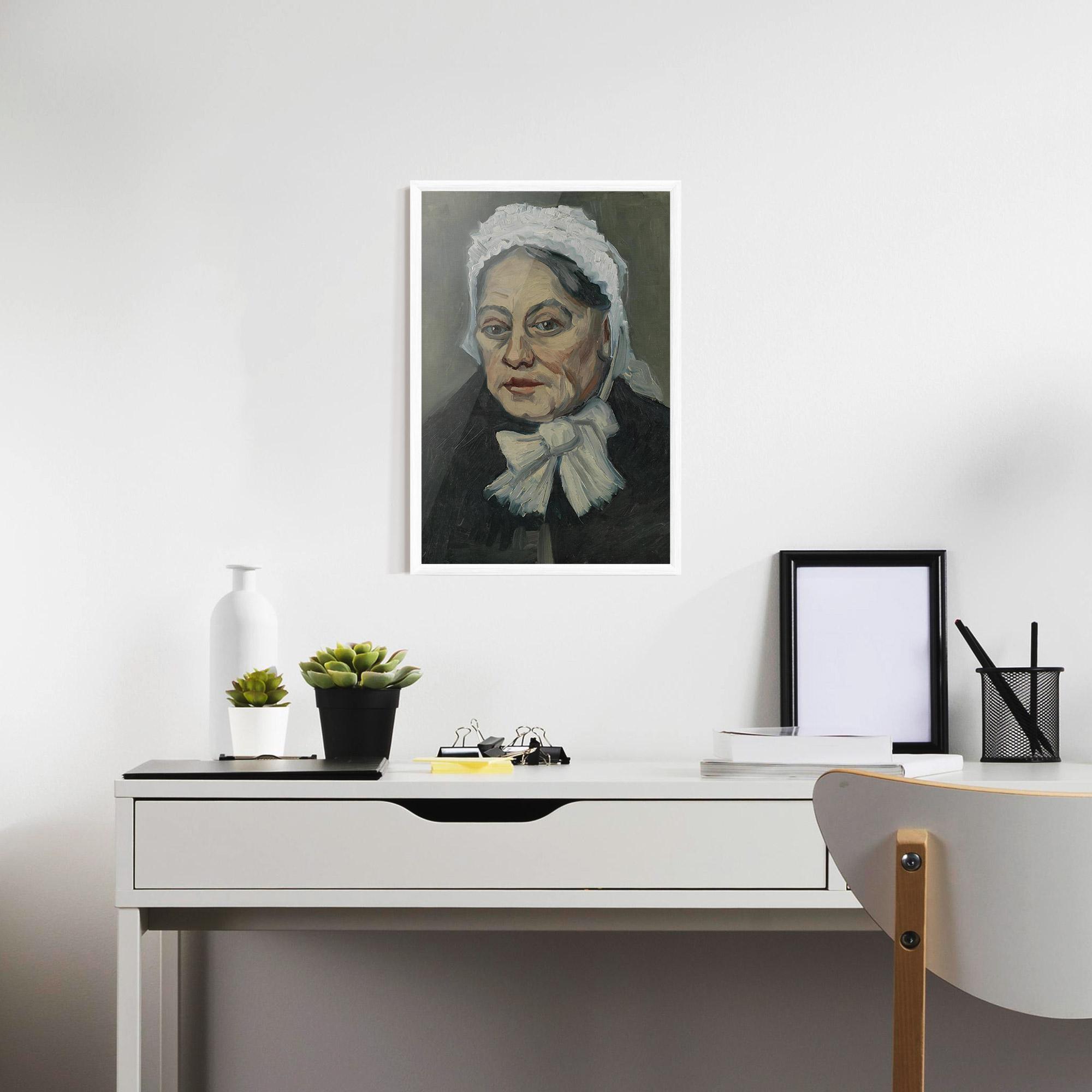 Gerahmte Poster Portret Oude Vrouw mockup 7